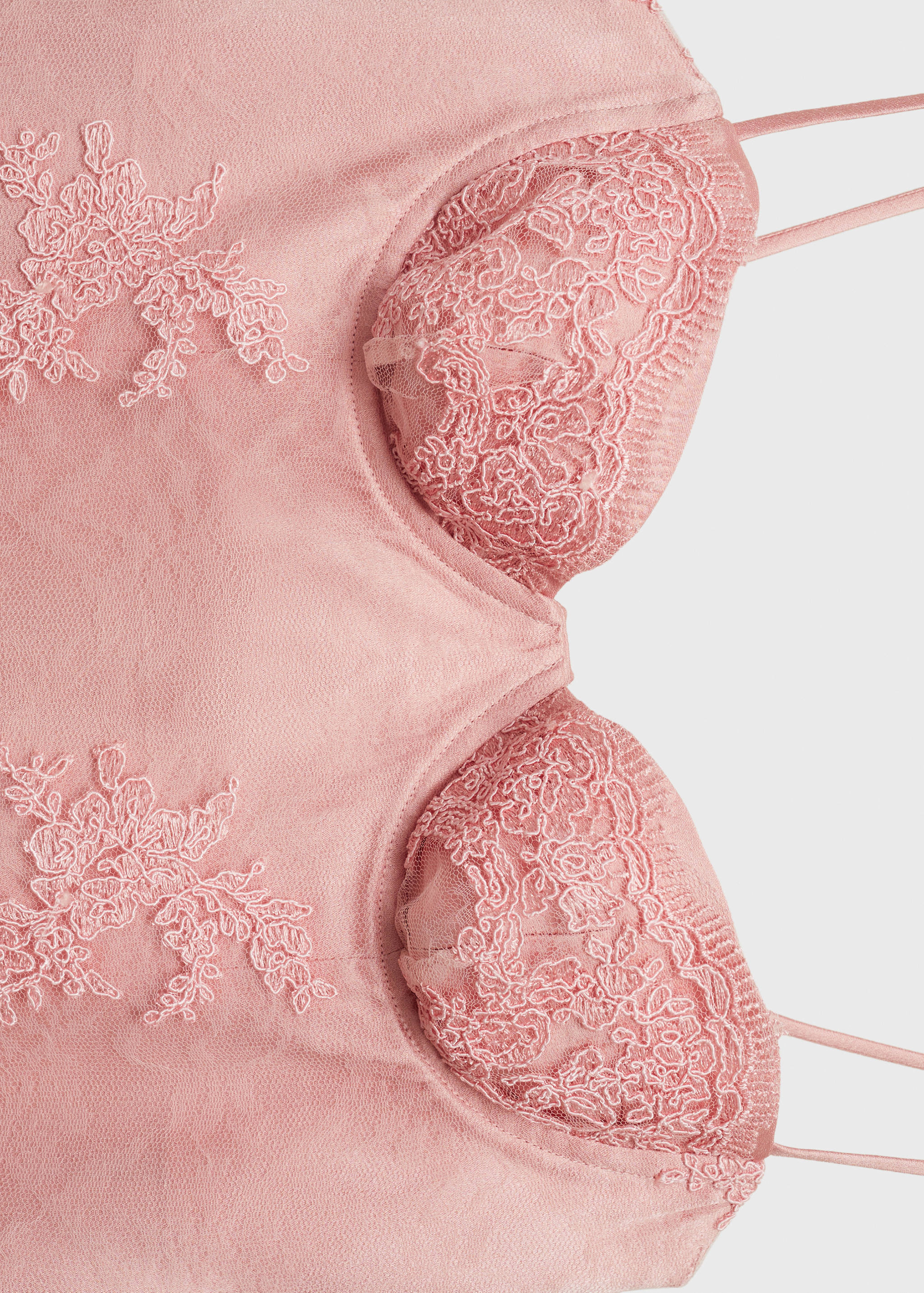 Lace dress with structured neckline - Details of the article 8