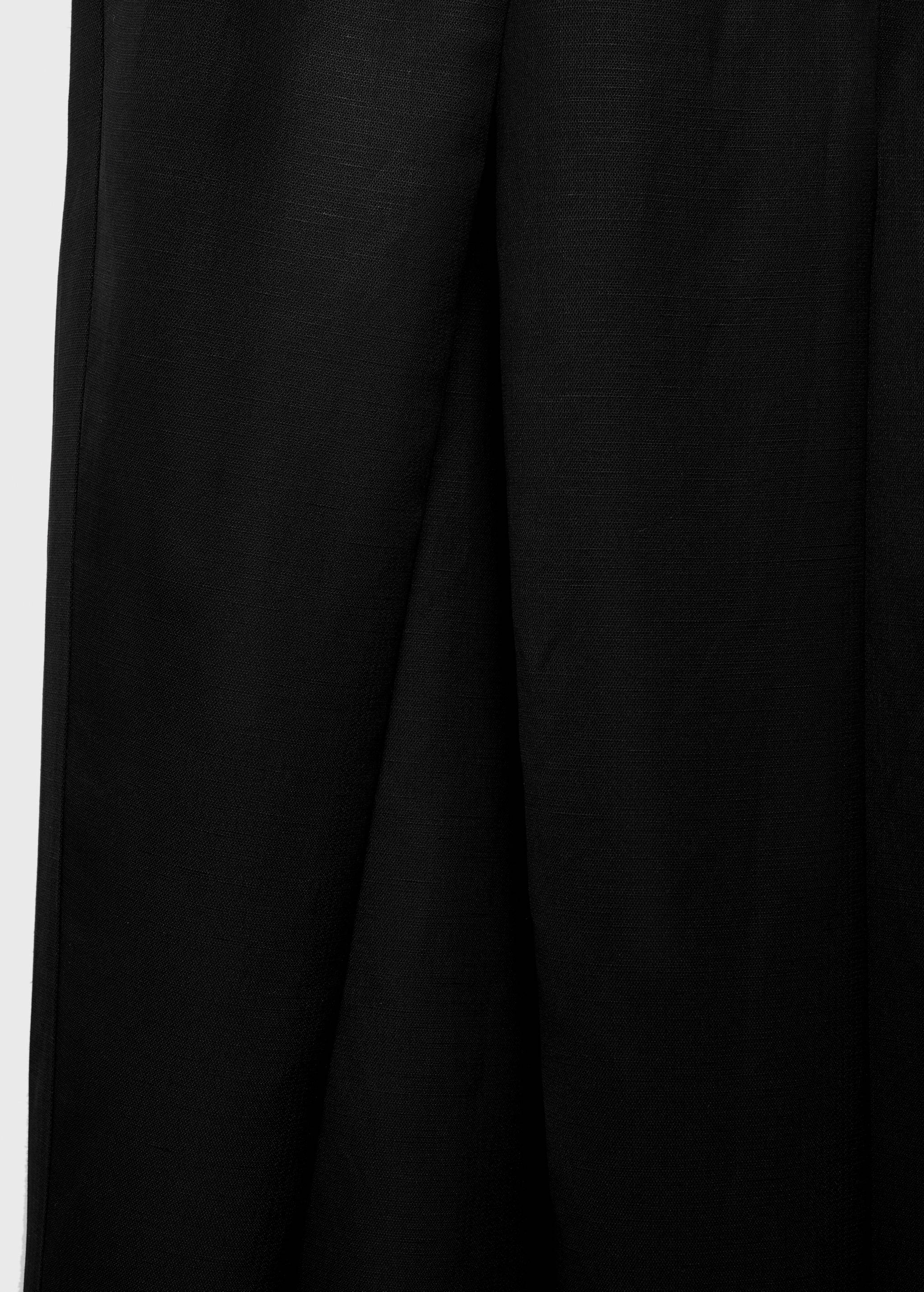 Wide leg pleated trousers - Details of the article 0