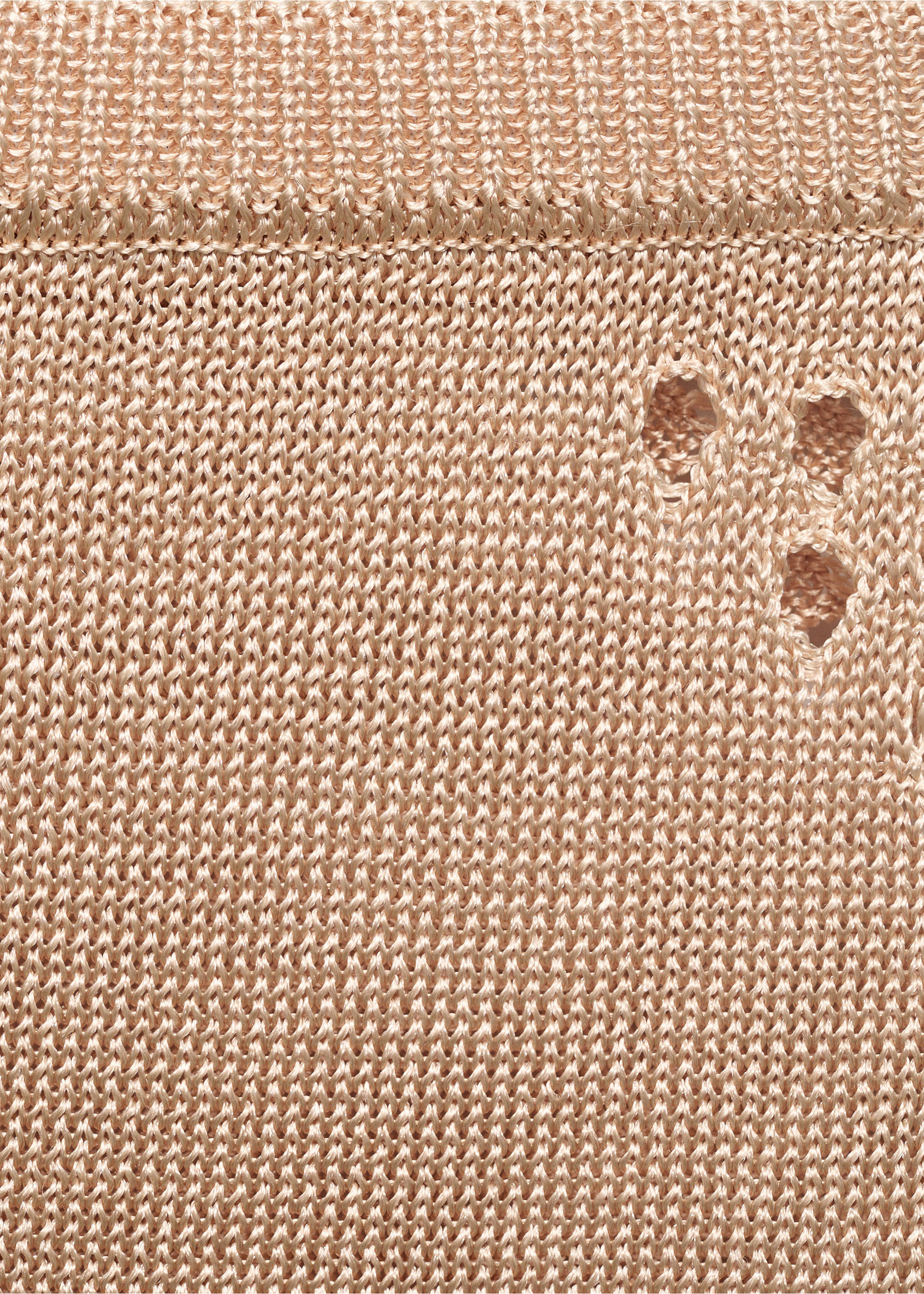 Falda lúrex lápiz detalles calados - Detalle del artículo 8, Oro. Ref: 17091265-00.