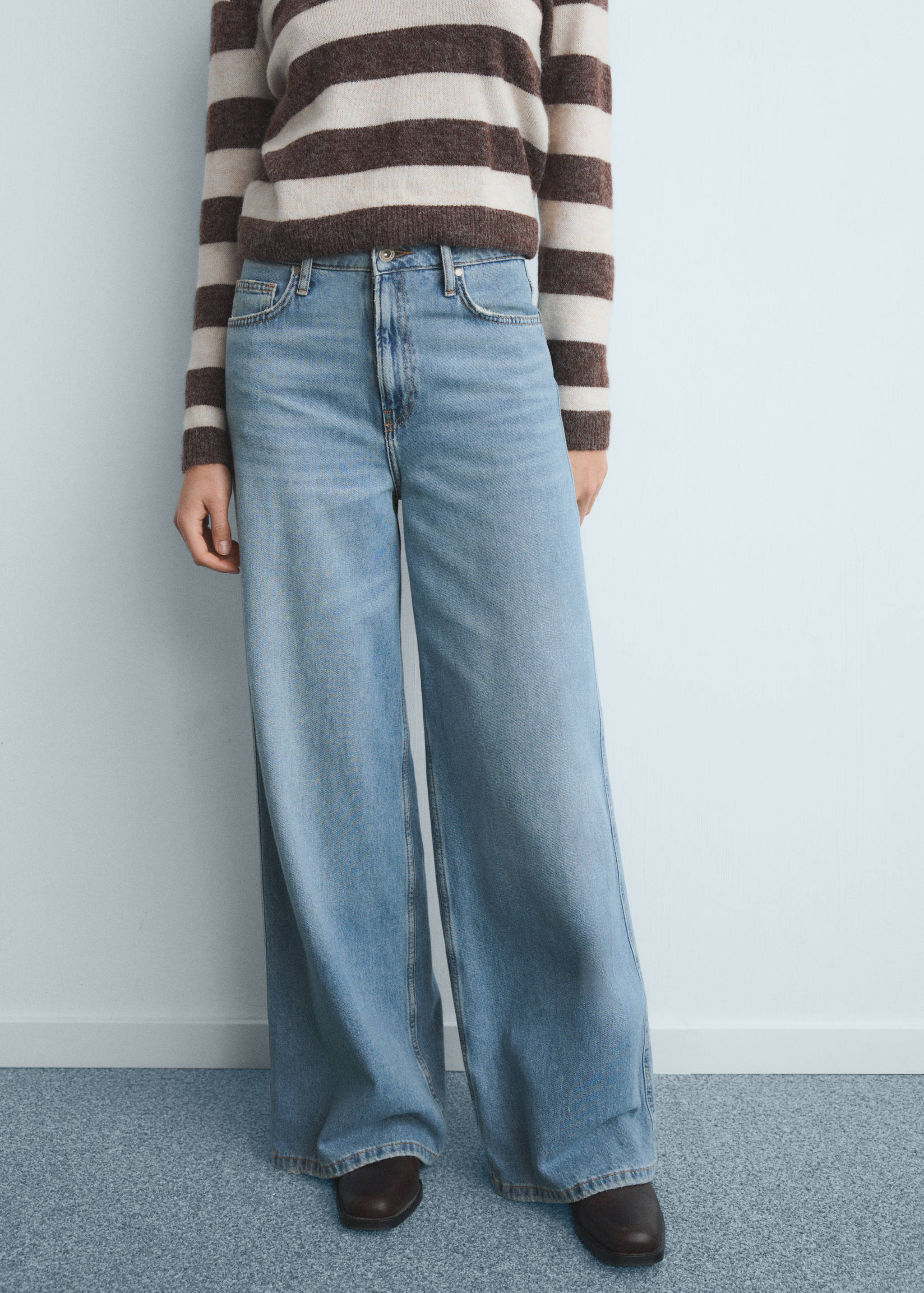 High-waisted wideleg jeans - Medium plane