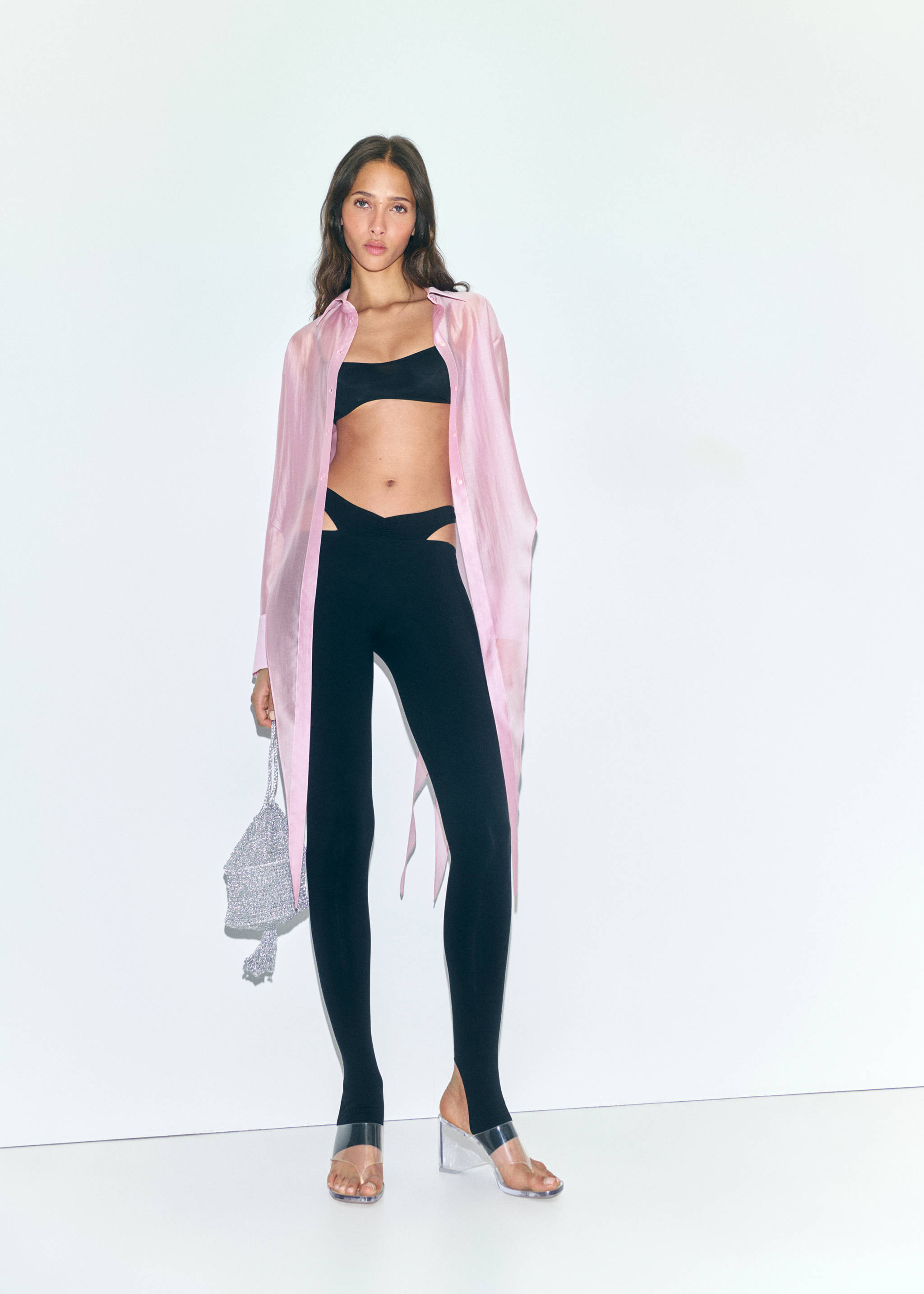 Lyocell-Hemd mit zipfelförmigen Abschlüssen - Allgemeine Ansicht