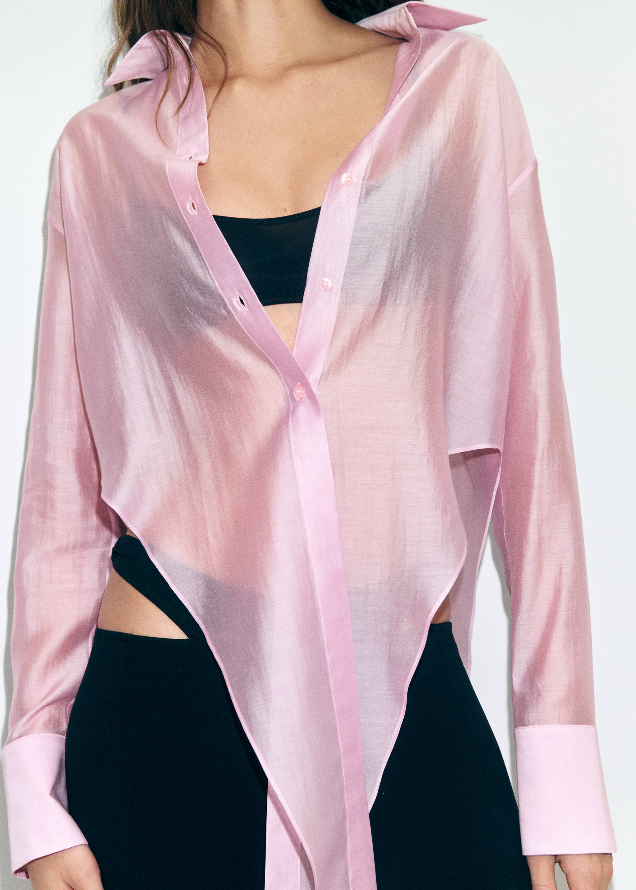 Lyocell-Hemd mit zipfelförmigen Abschlüssen - Detail des Artikels 6