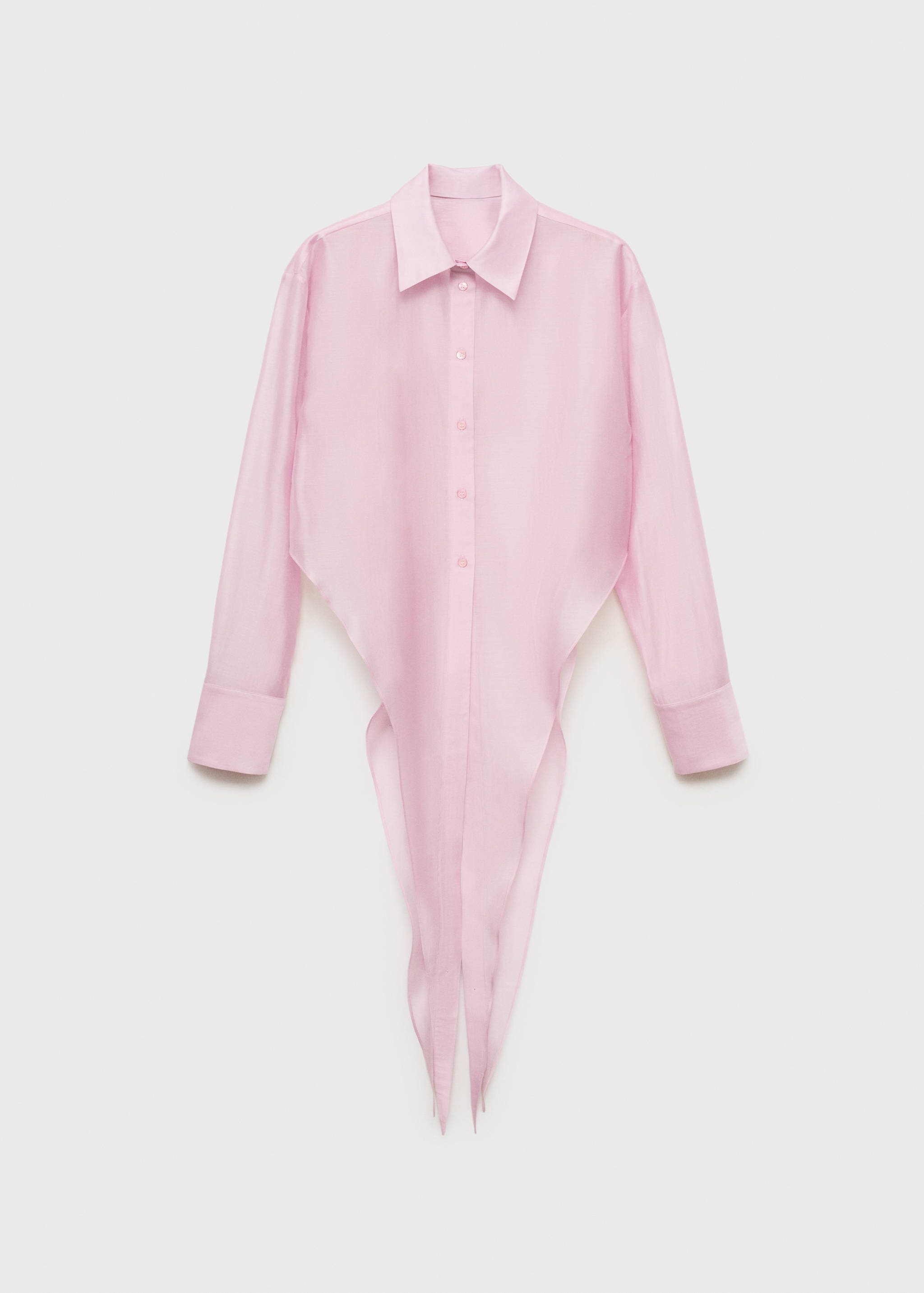 Lyocell-Hemd mit zipfelförmigen Abschlüssen - Artikel ohne Model