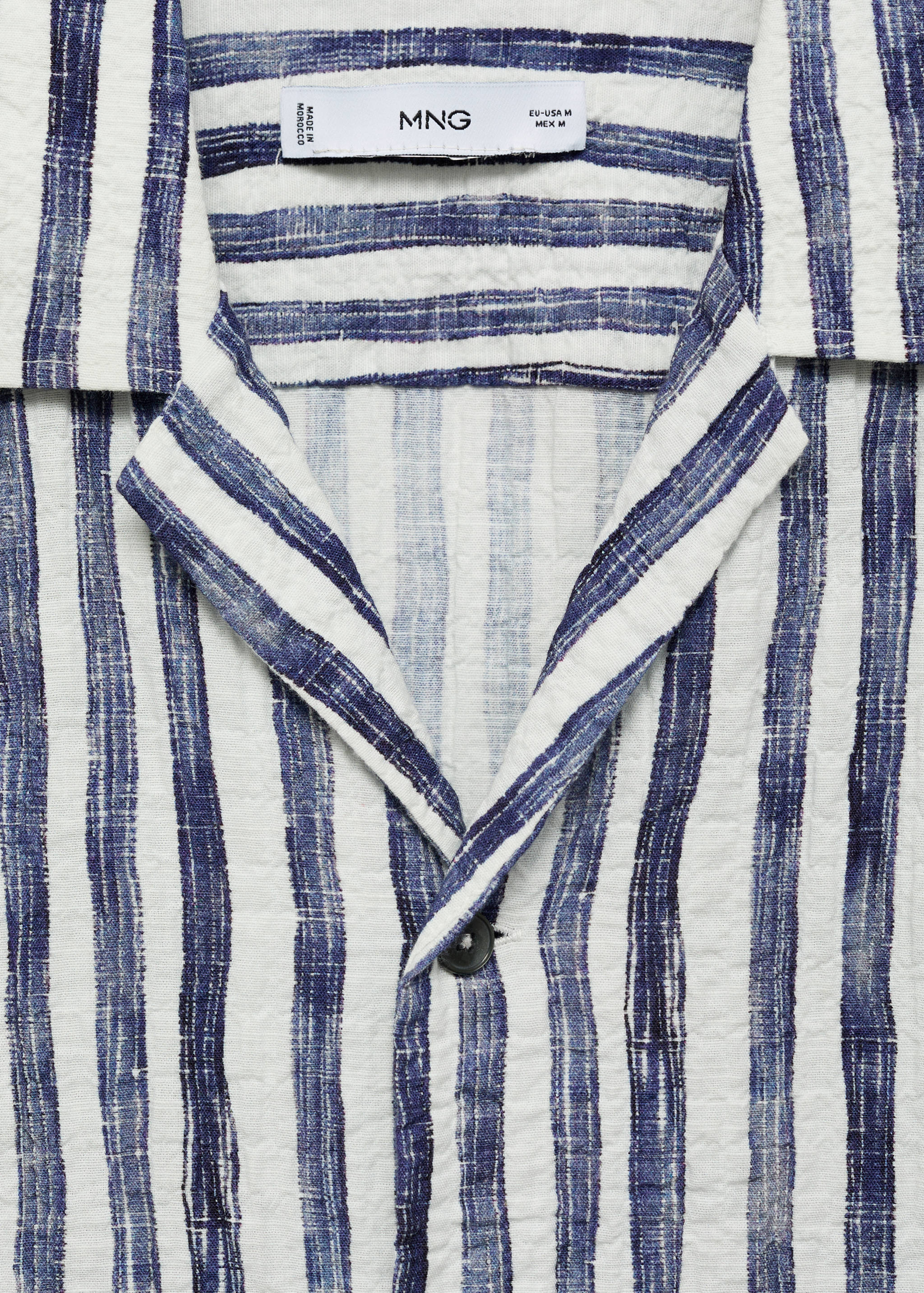 Short-sleeved striped cotton shirt - Details of the article 8