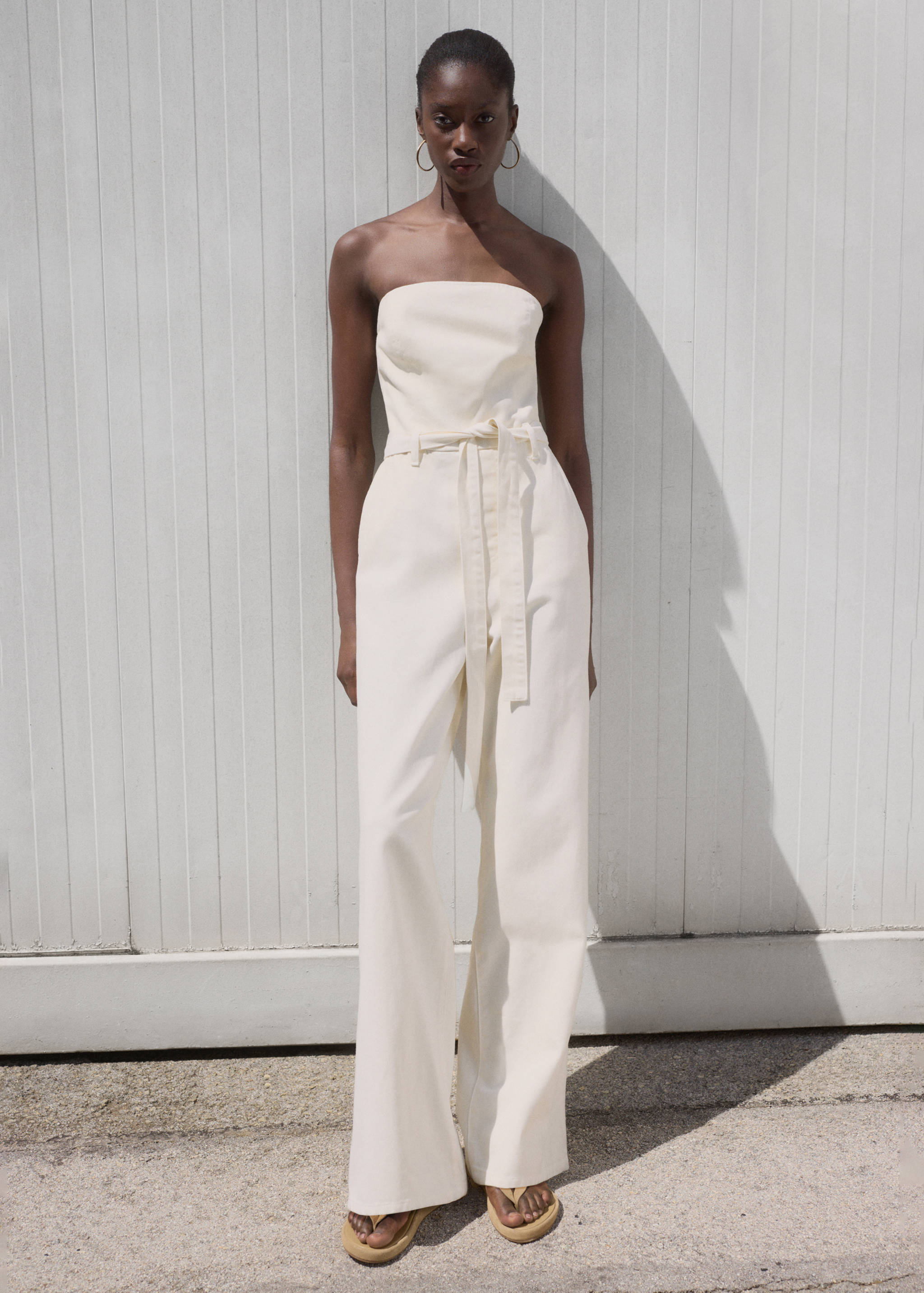 Kombinezon dżinsowy z paskiem - Plan ogólny