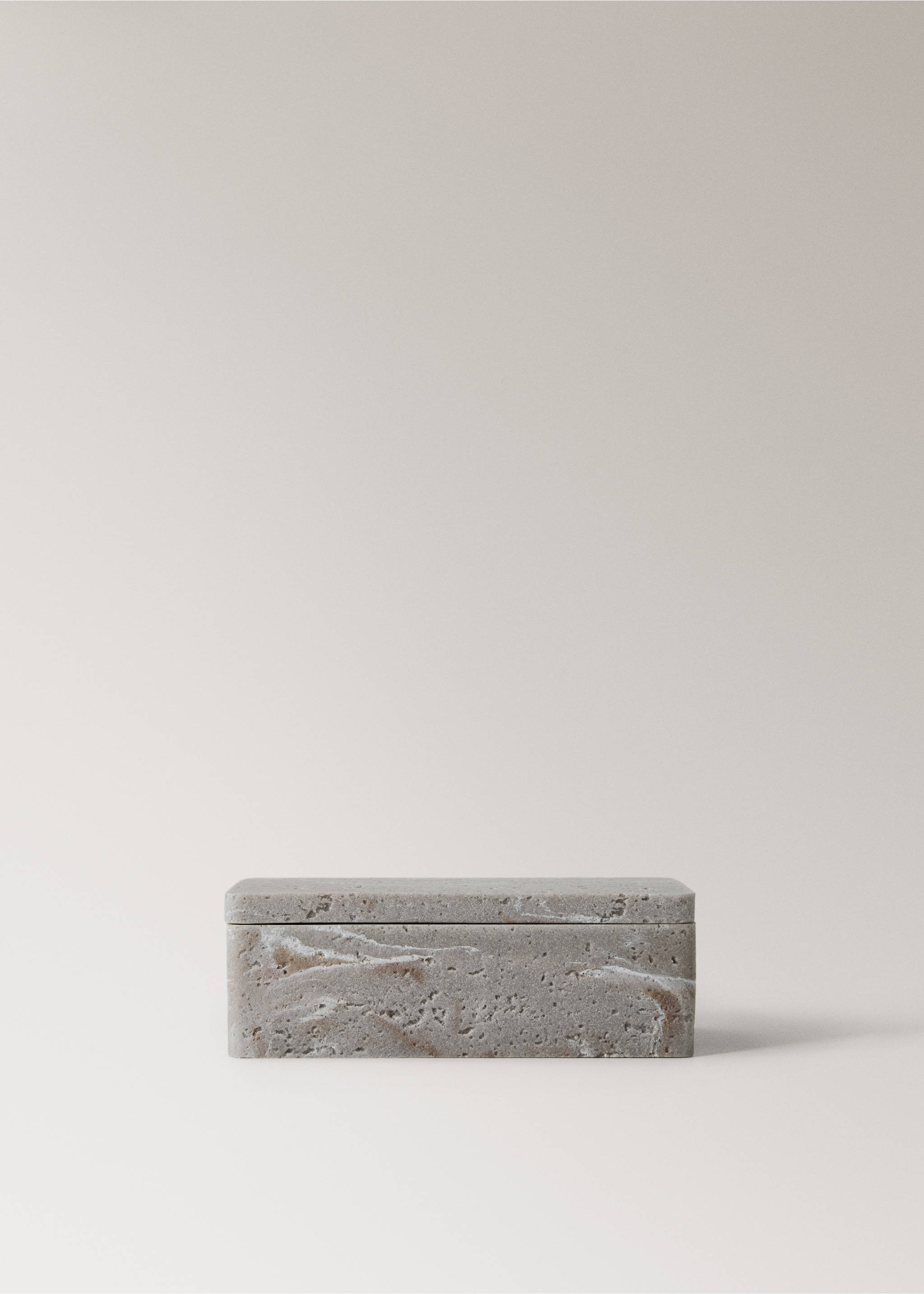 Caja resina efecto piedra - Artículo sin modelo, Gris. Ref: 17091286-00.