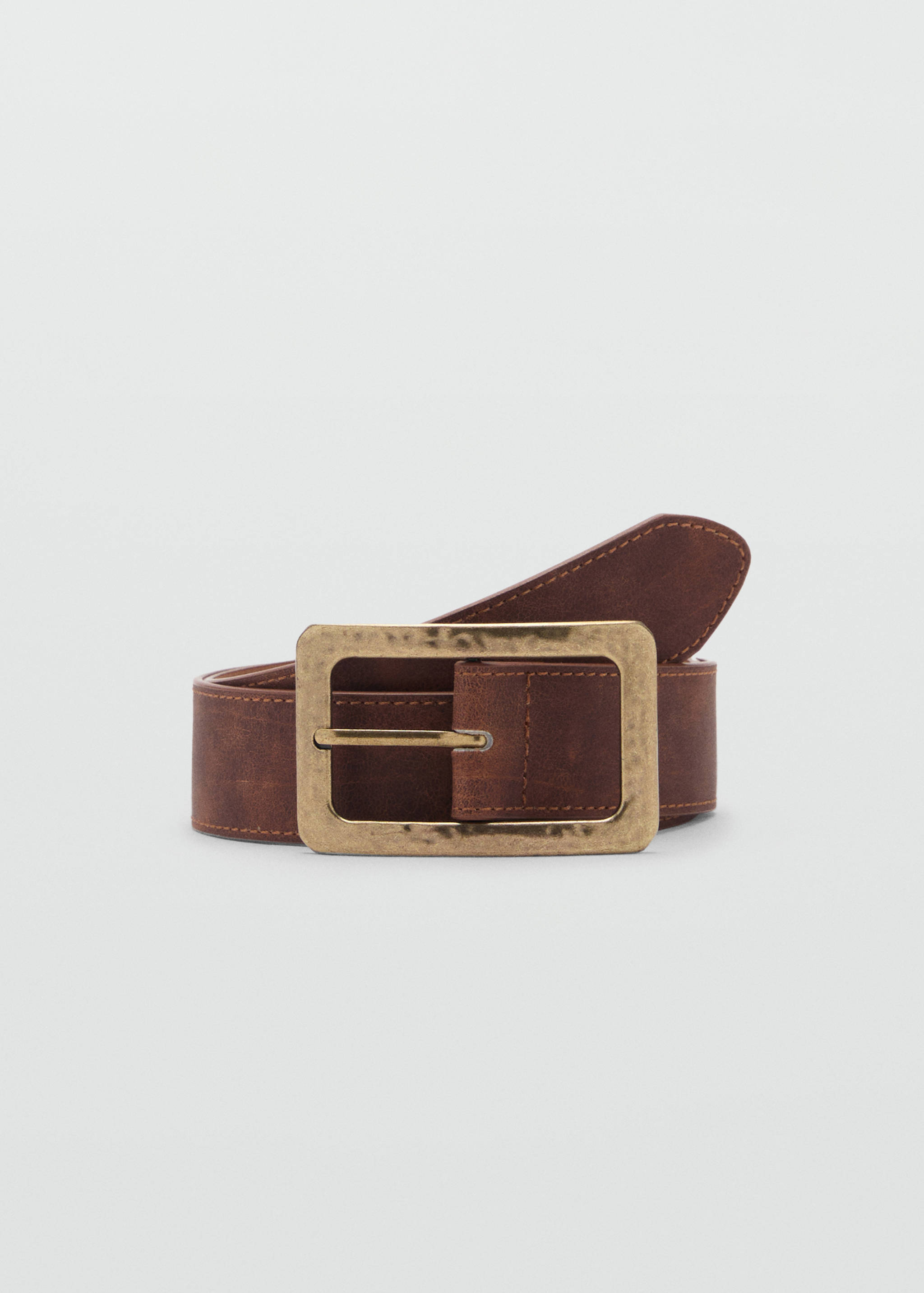 Textured square buckle belt - Article without model