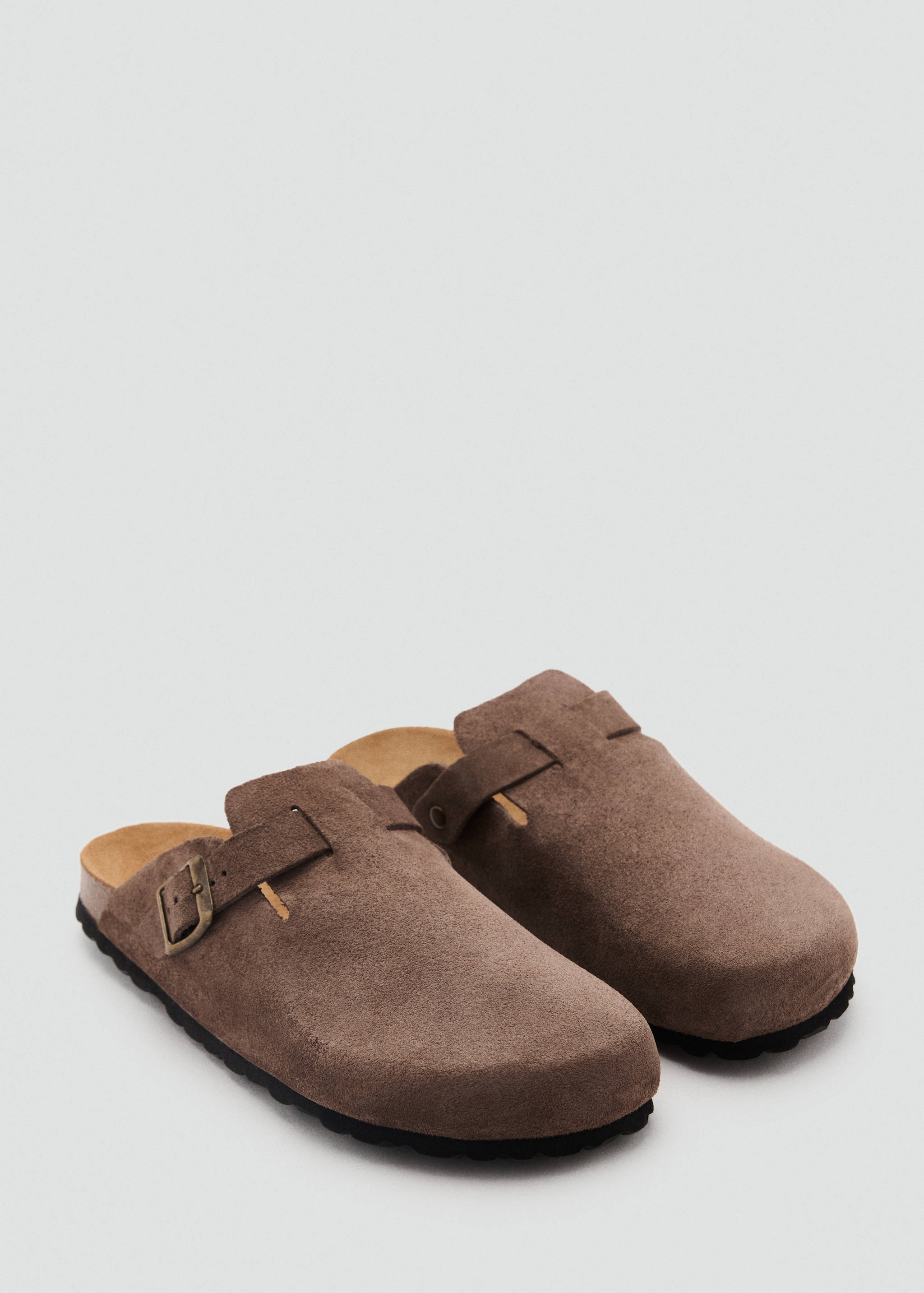 Suede leather clogs - Medium plane