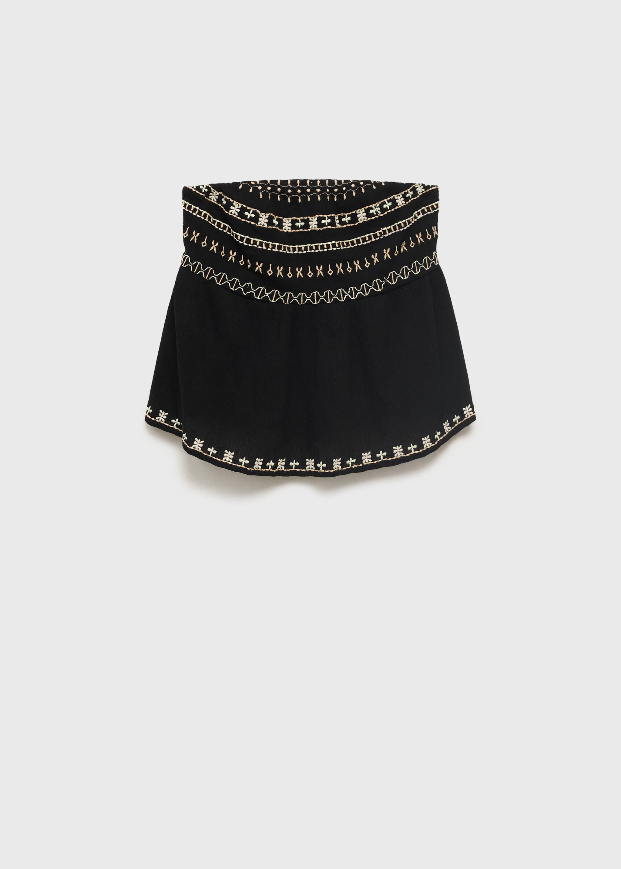 Топ с вышивкой без бретелей - Изделие без модели