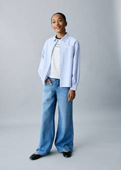 Striped cotton shirt — Blue 1