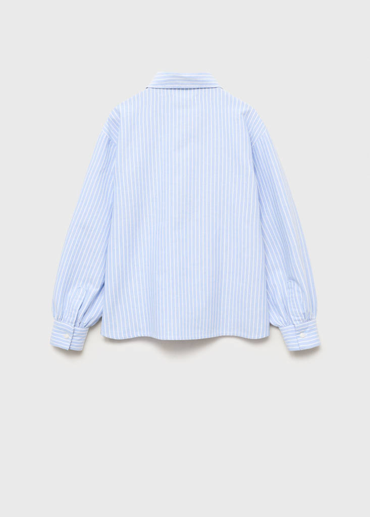 Striped cotton shirt — Blue