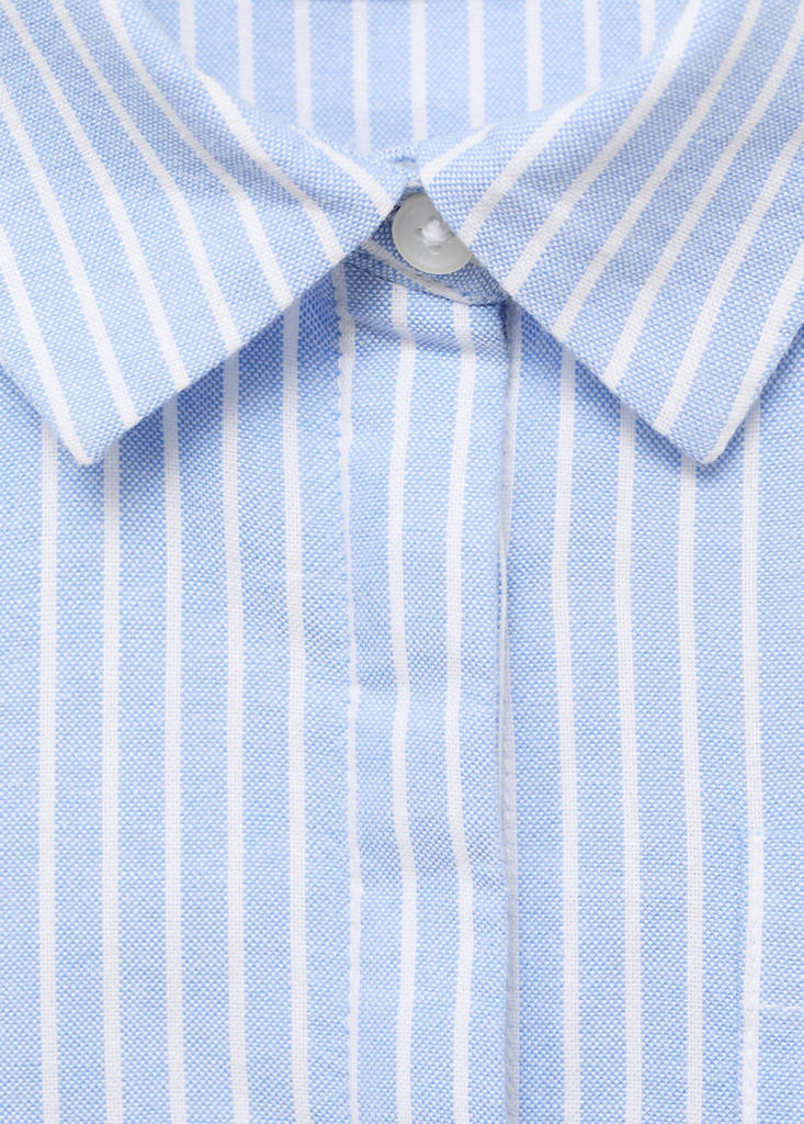 Striped cotton shirt — Blue
