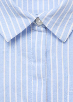 Striped cotton shirt — Blue 4
