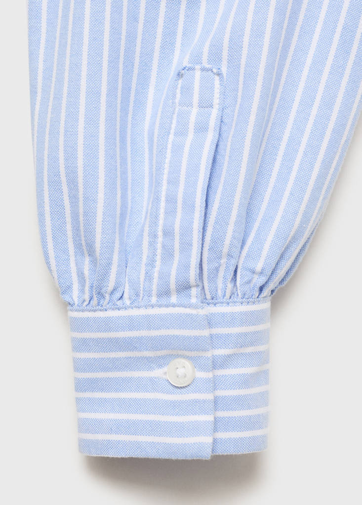 Striped cotton shirt — Blue