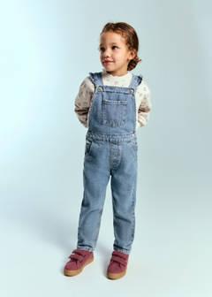 Frills denim dungarees — Medium Blue 2