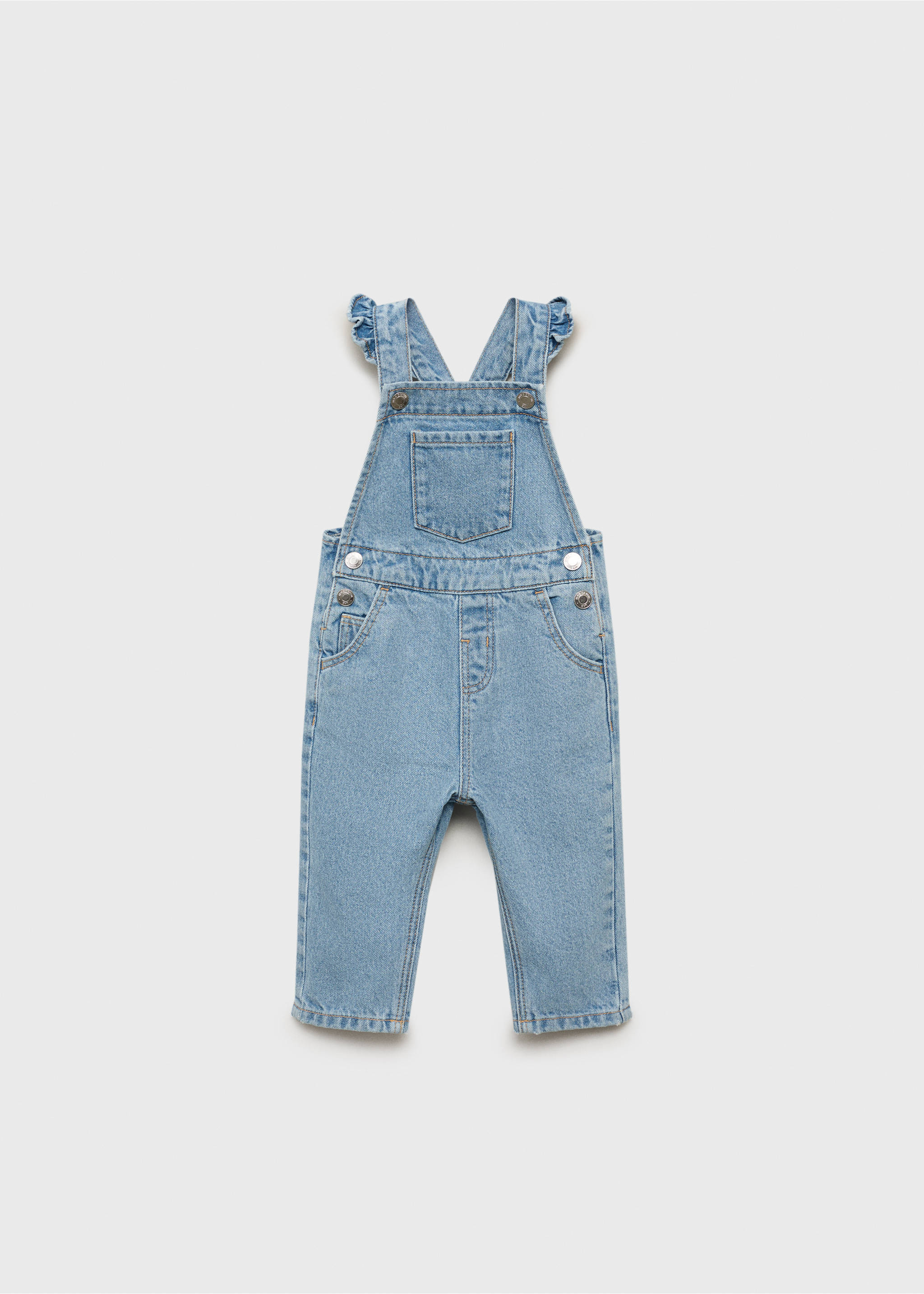 Peto denim volantes - Artículo sin modelo, Azul medio. Ref: 17091517-00.
