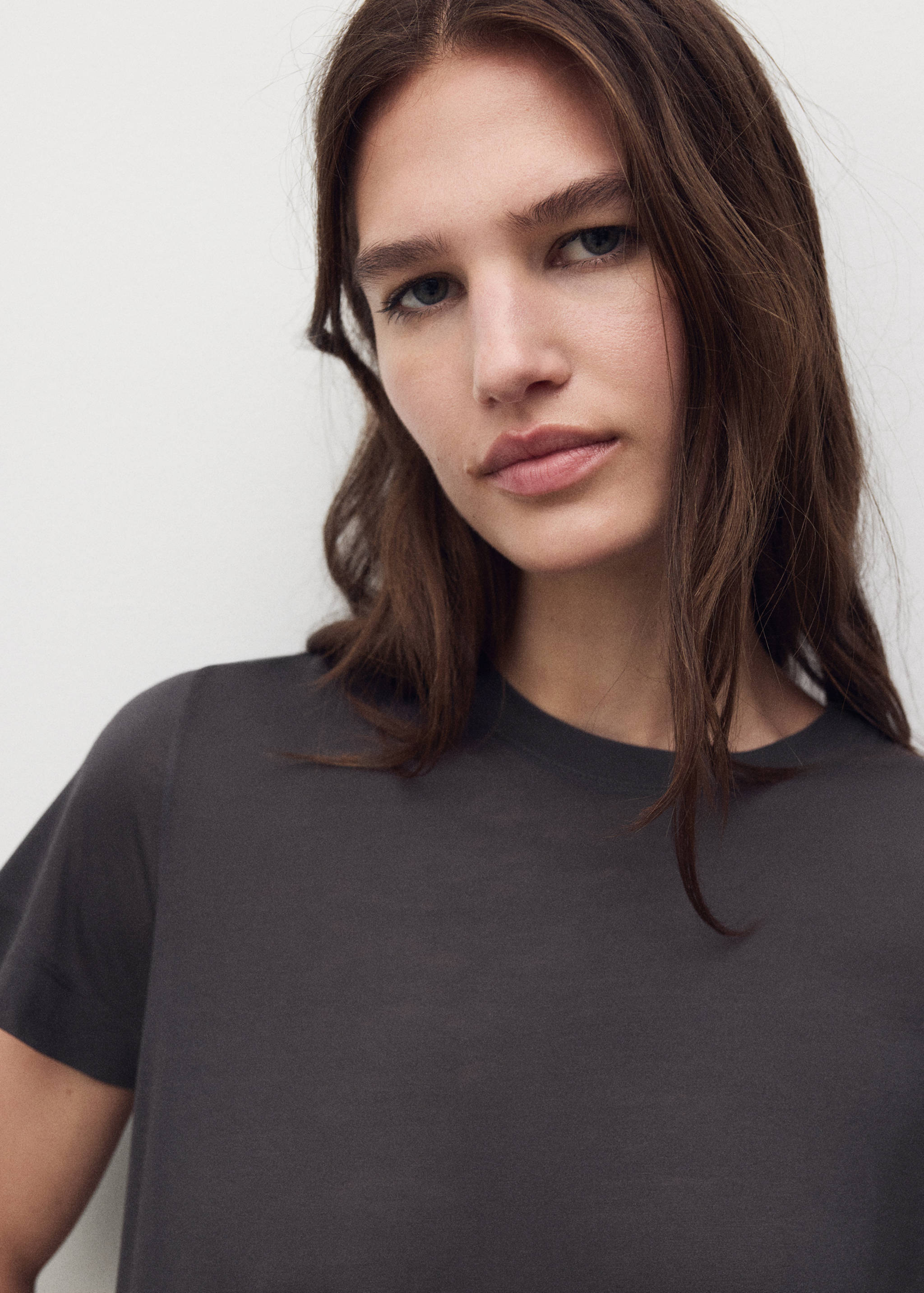 Short-sleeved micro-modal pajama top - Details of the article 1