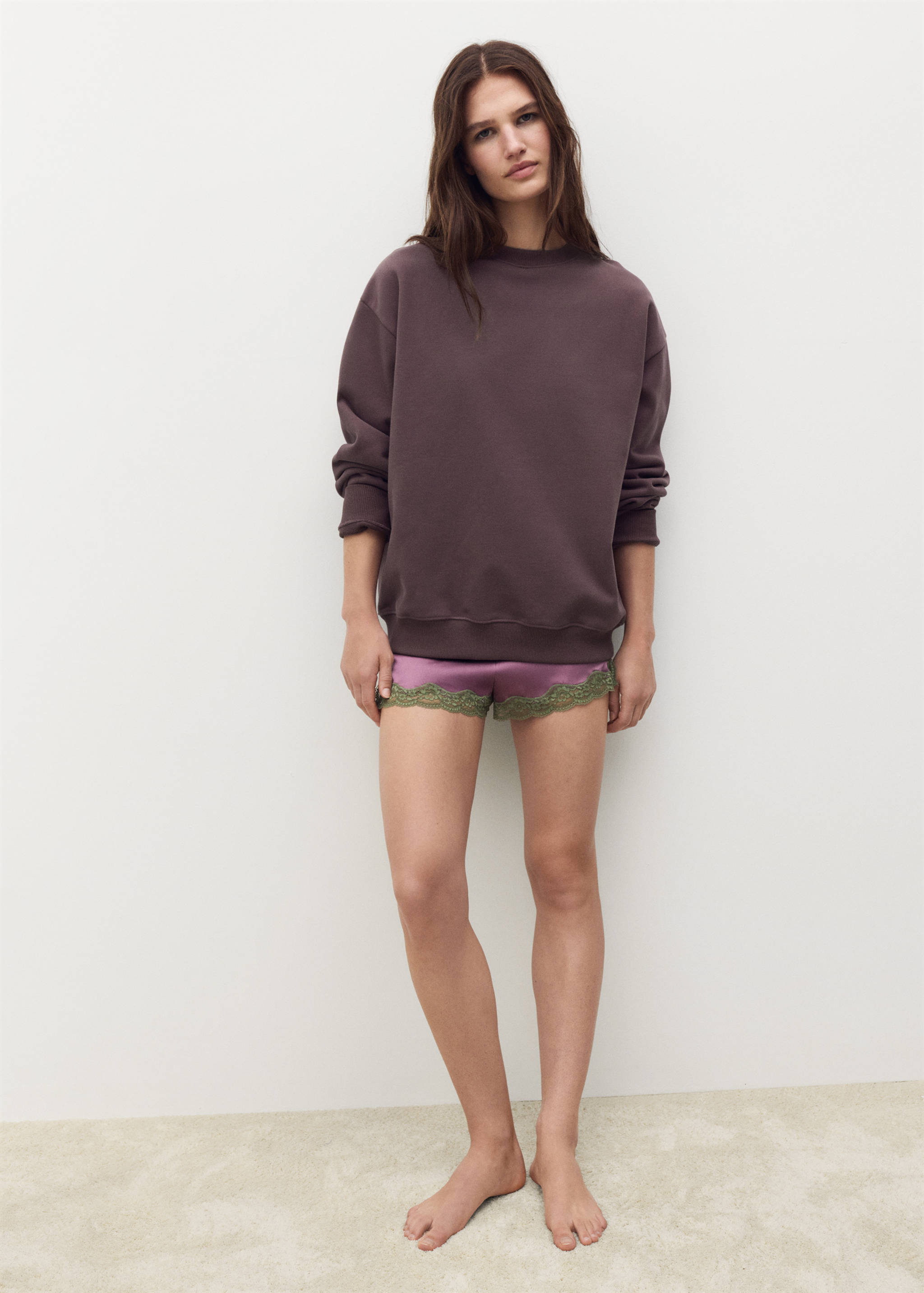Plain organic cotton sweatshirt - General plane