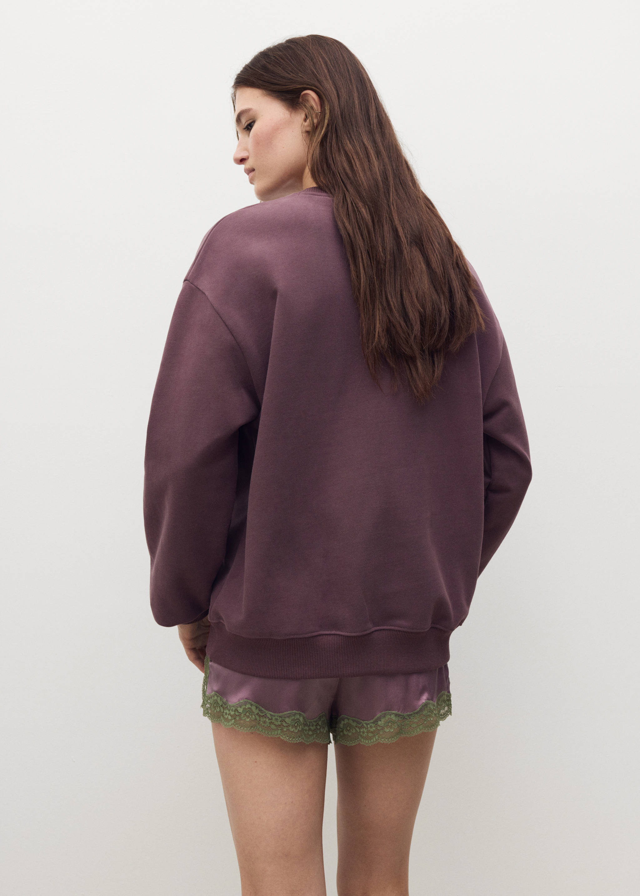 Plain organic cotton sweatshirt - Reverse of the article