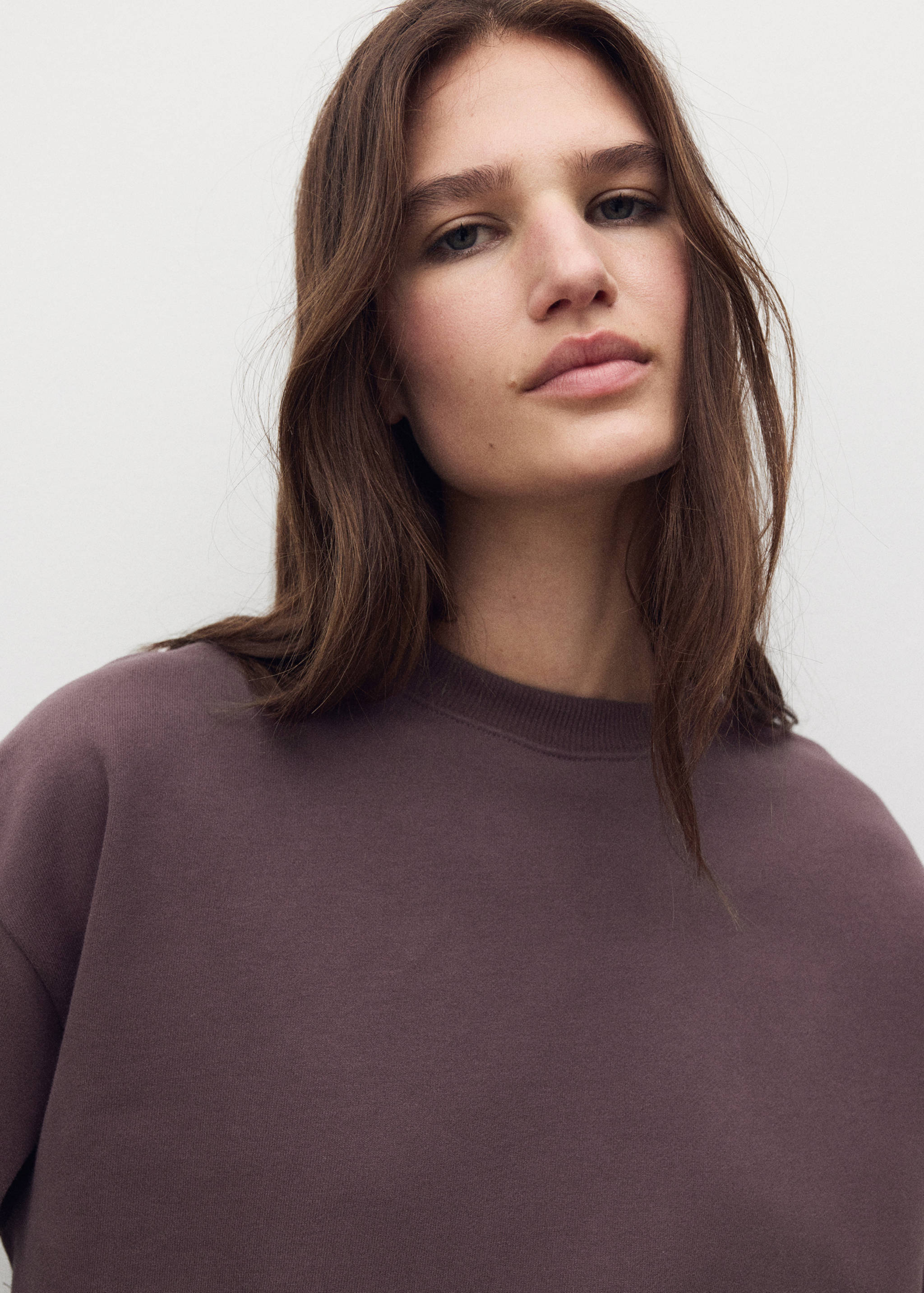 Plain organic cotton sweatshirt - Details of the article 1