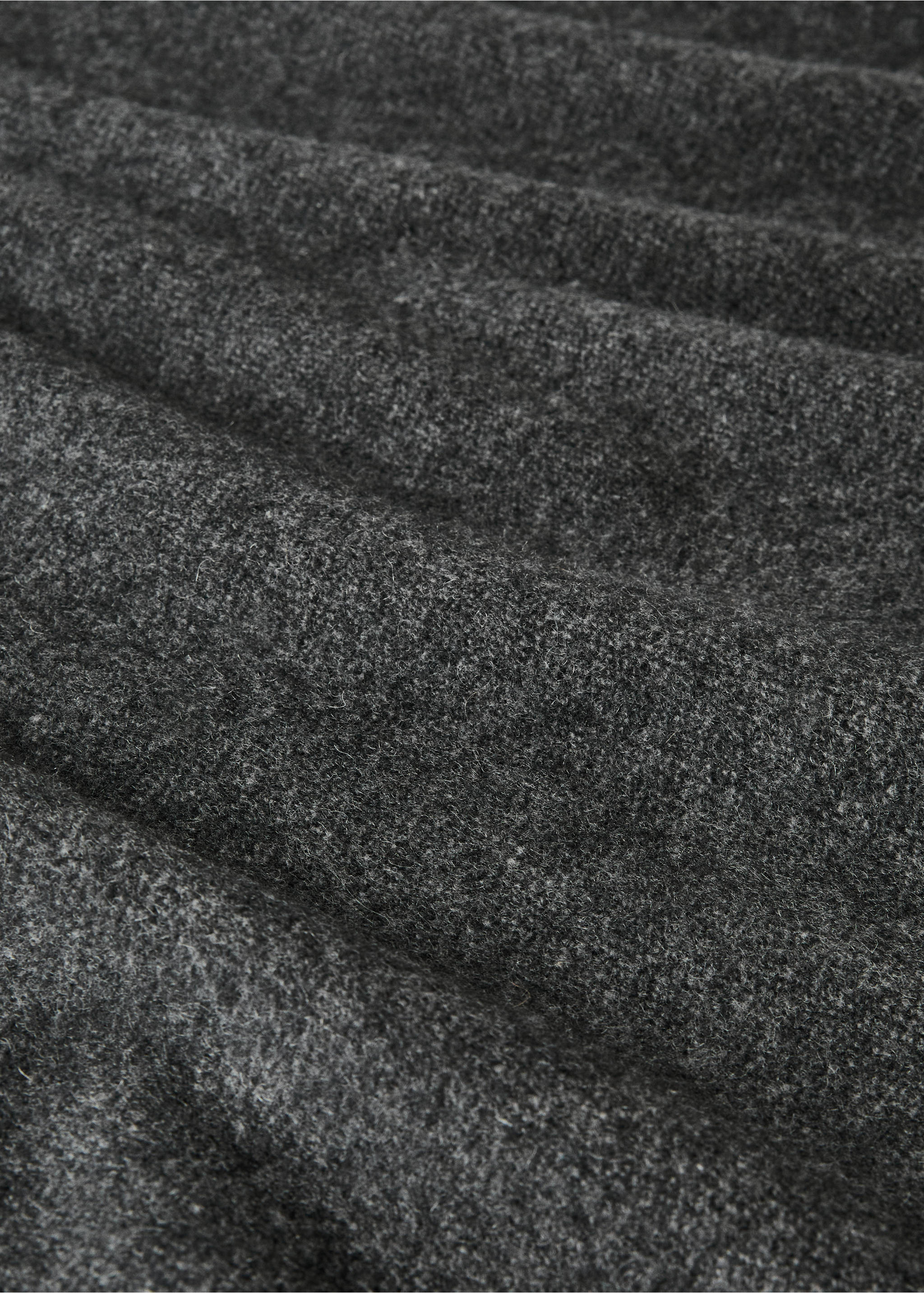 100% cashmere two-tone blanket - Details of the article 2, Grey. Ref: 17091527-00.