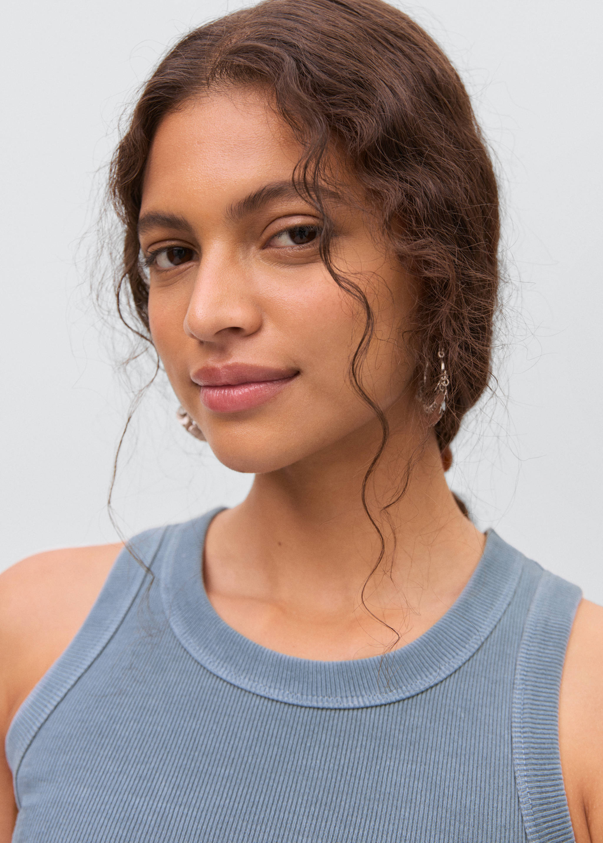 Top côtelé en coton - Détail de l'article 1