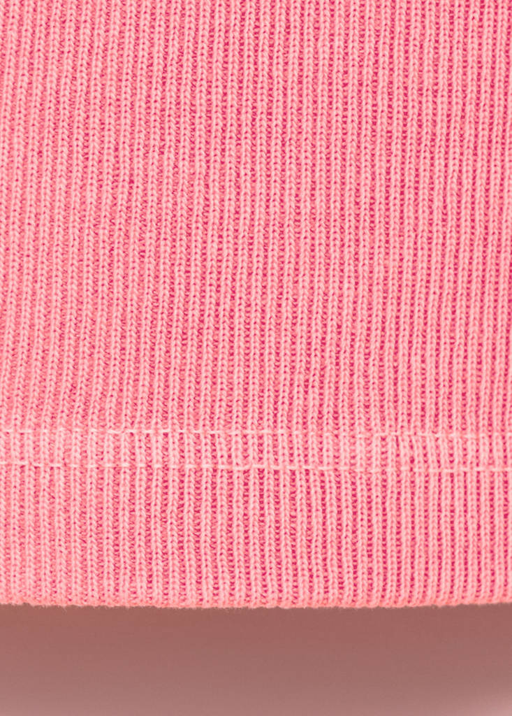 Ribbed cotton-blend top — Pink