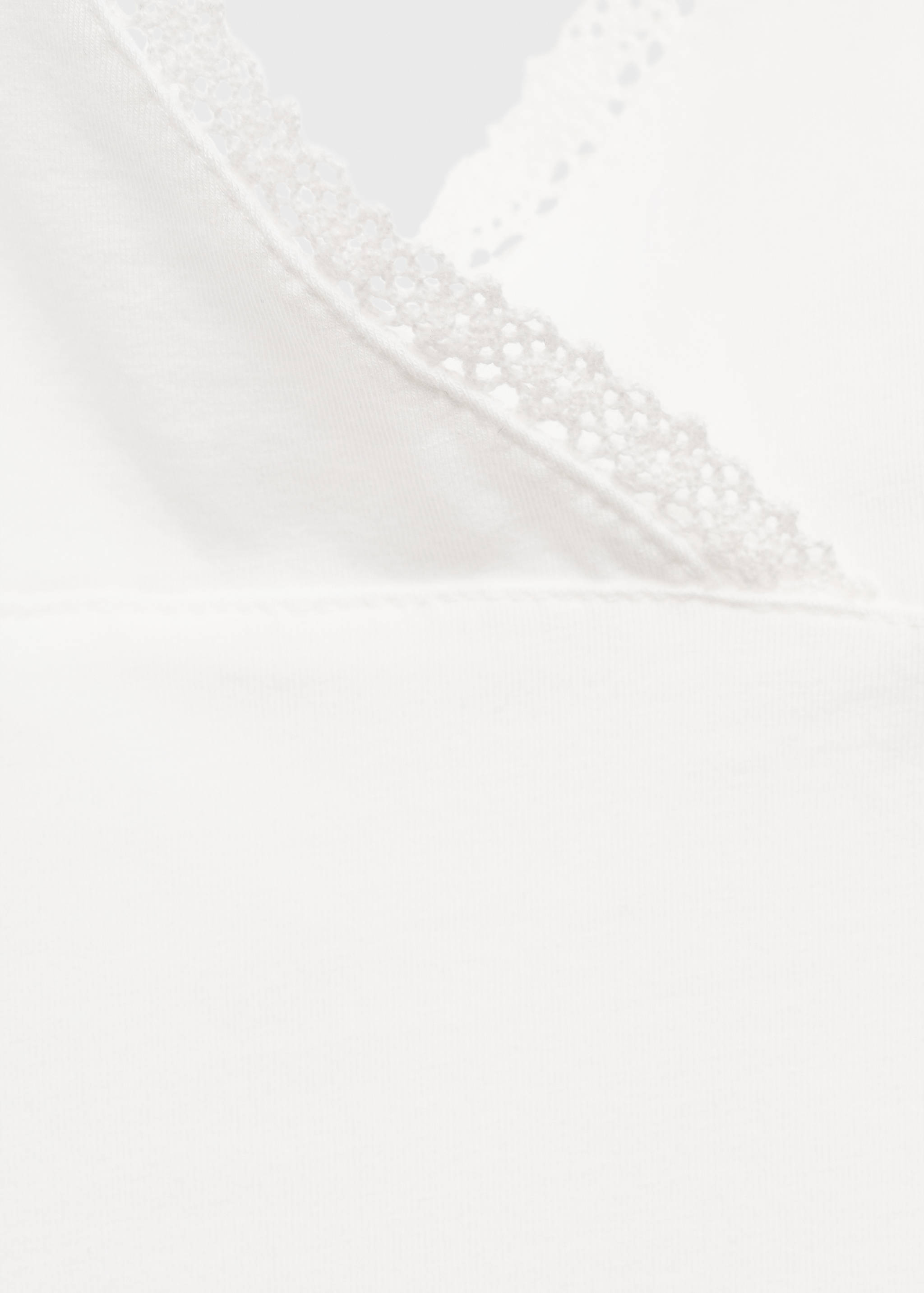 قميص نوم من القطن الانسيابي مع دانتيل - تفاصيل المنتج 0