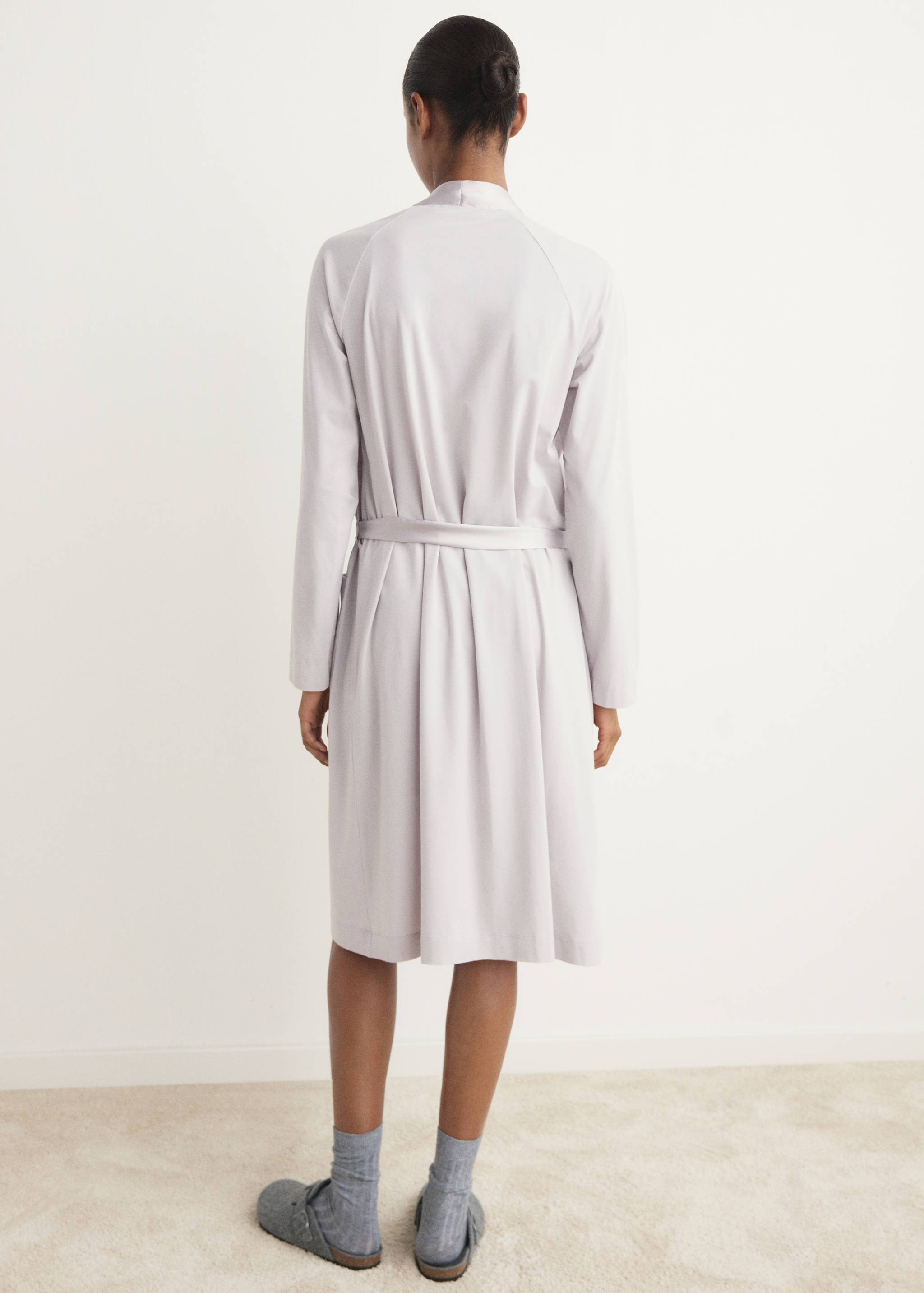 Katoenen badjas met satijnen bies - Achterkant van het artikel