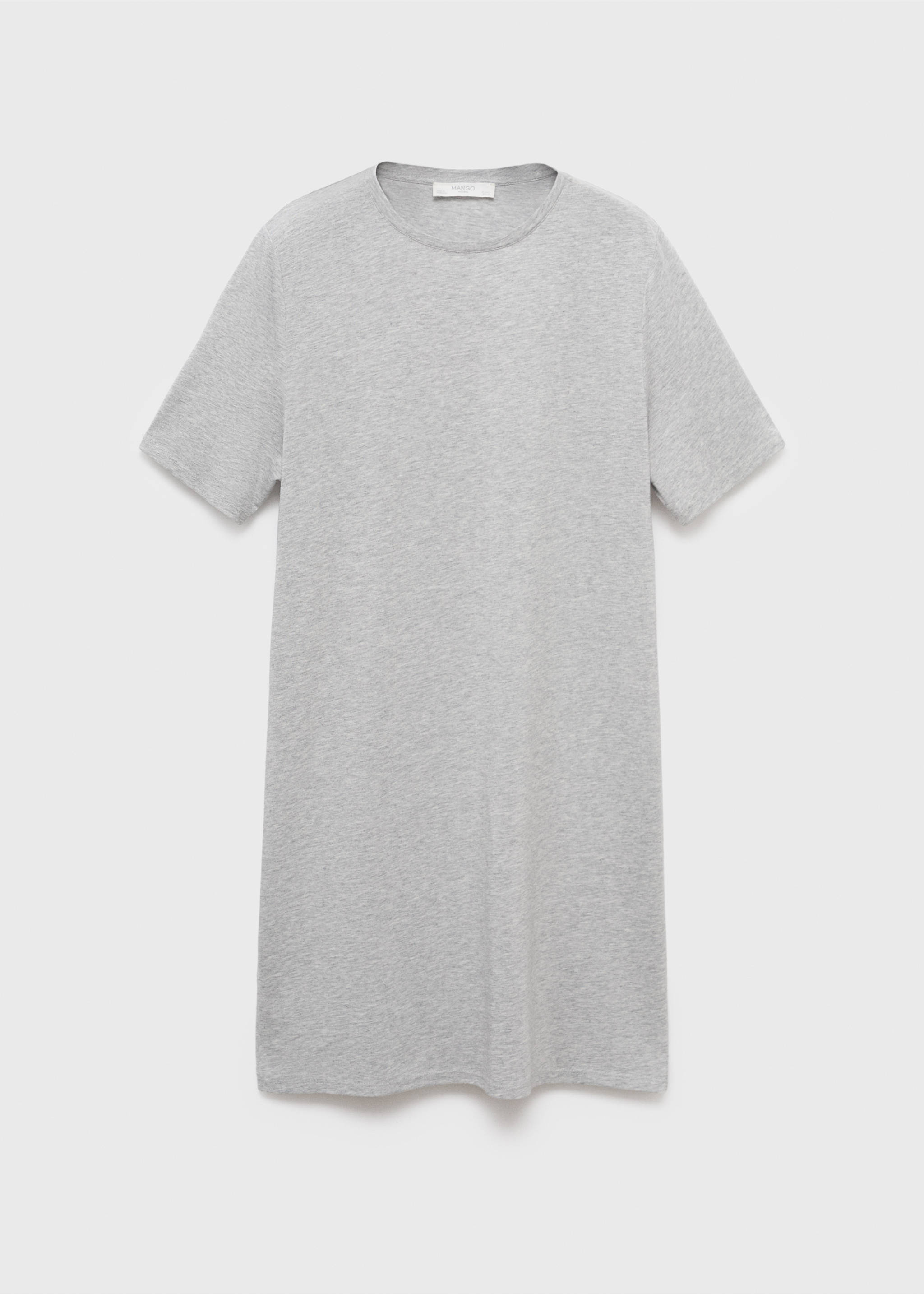 Lyocell cotton nightdress - Article without model, Light/Pastel Grey. Ref: 17091540-00.