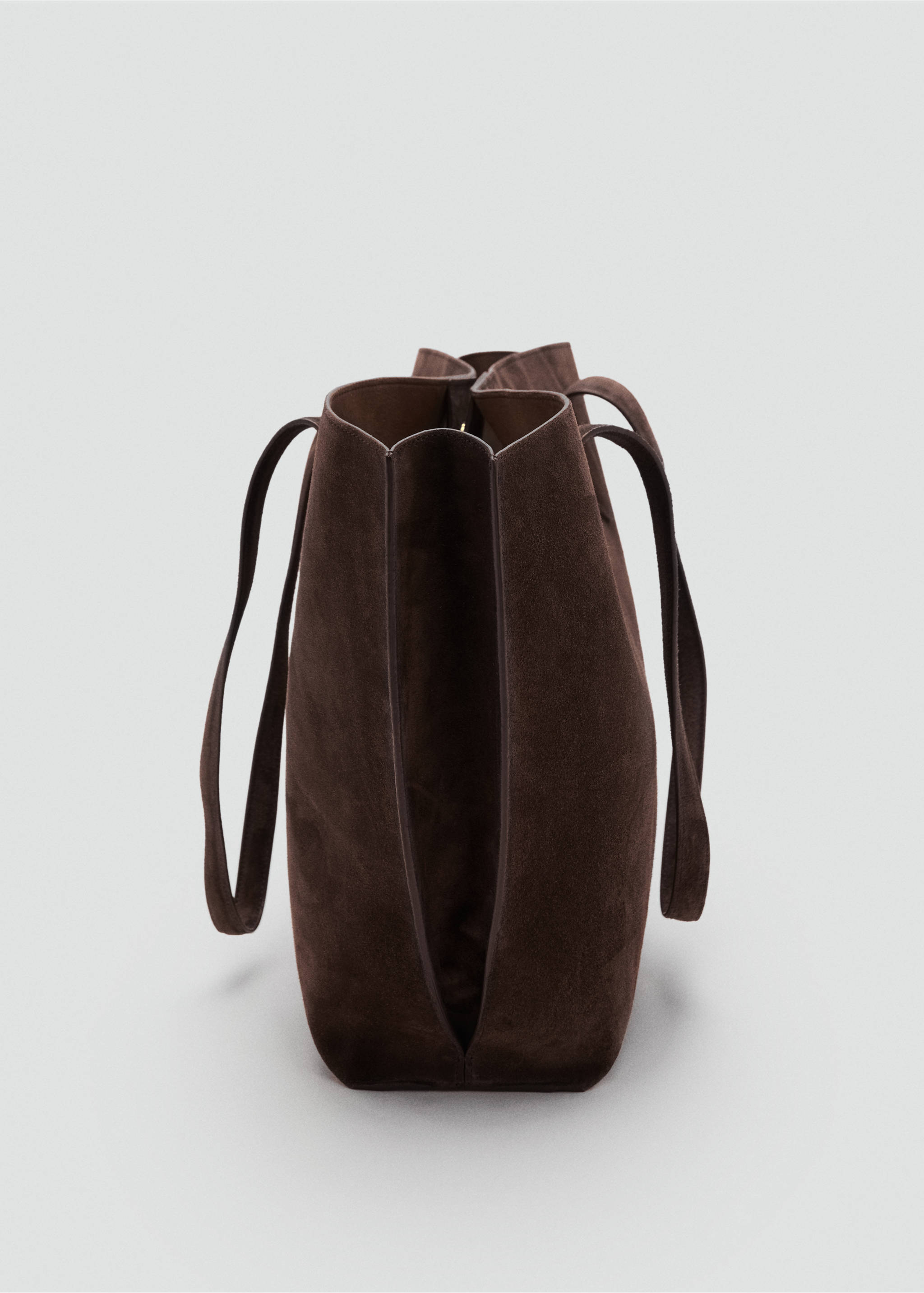 Замшевая сумка шоппер - Деталь изделия 1, Шоколадный. Ref: 17091541-00.