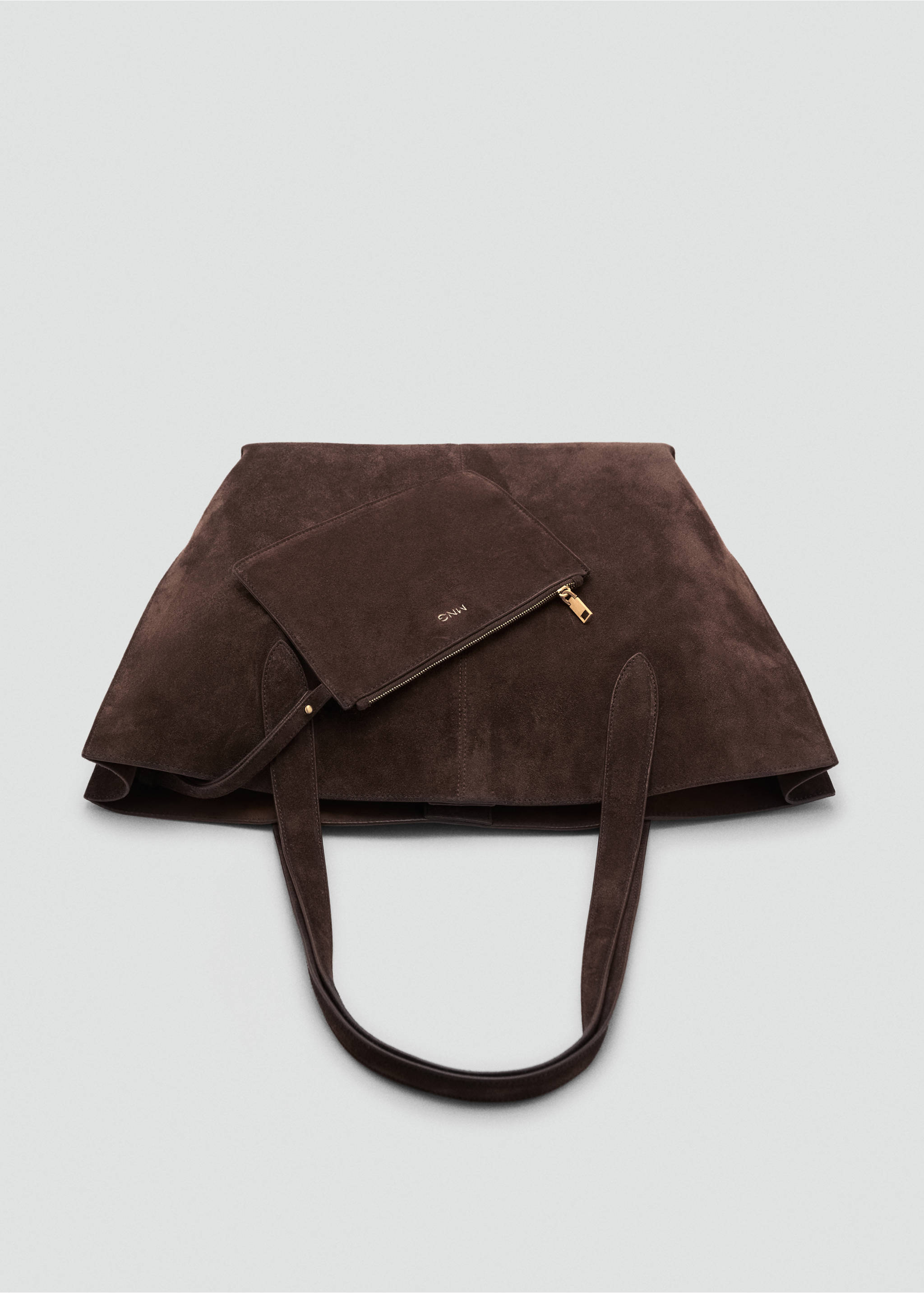Замшевая сумка шоппер - Деталь изделия 4, Шоколадный. Ref: 17091541-00.