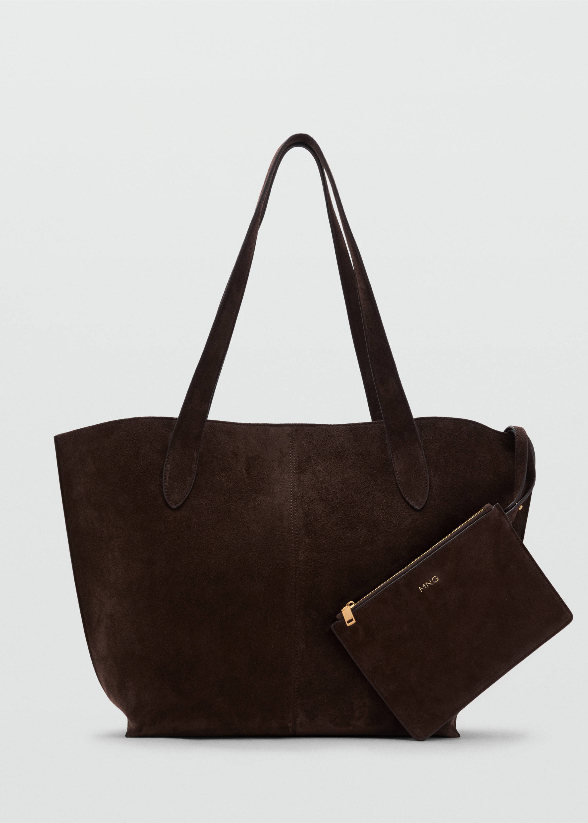 Sac fourre-tout suède - Article sans modèle, Chocolat. Ref: 17091541-00.