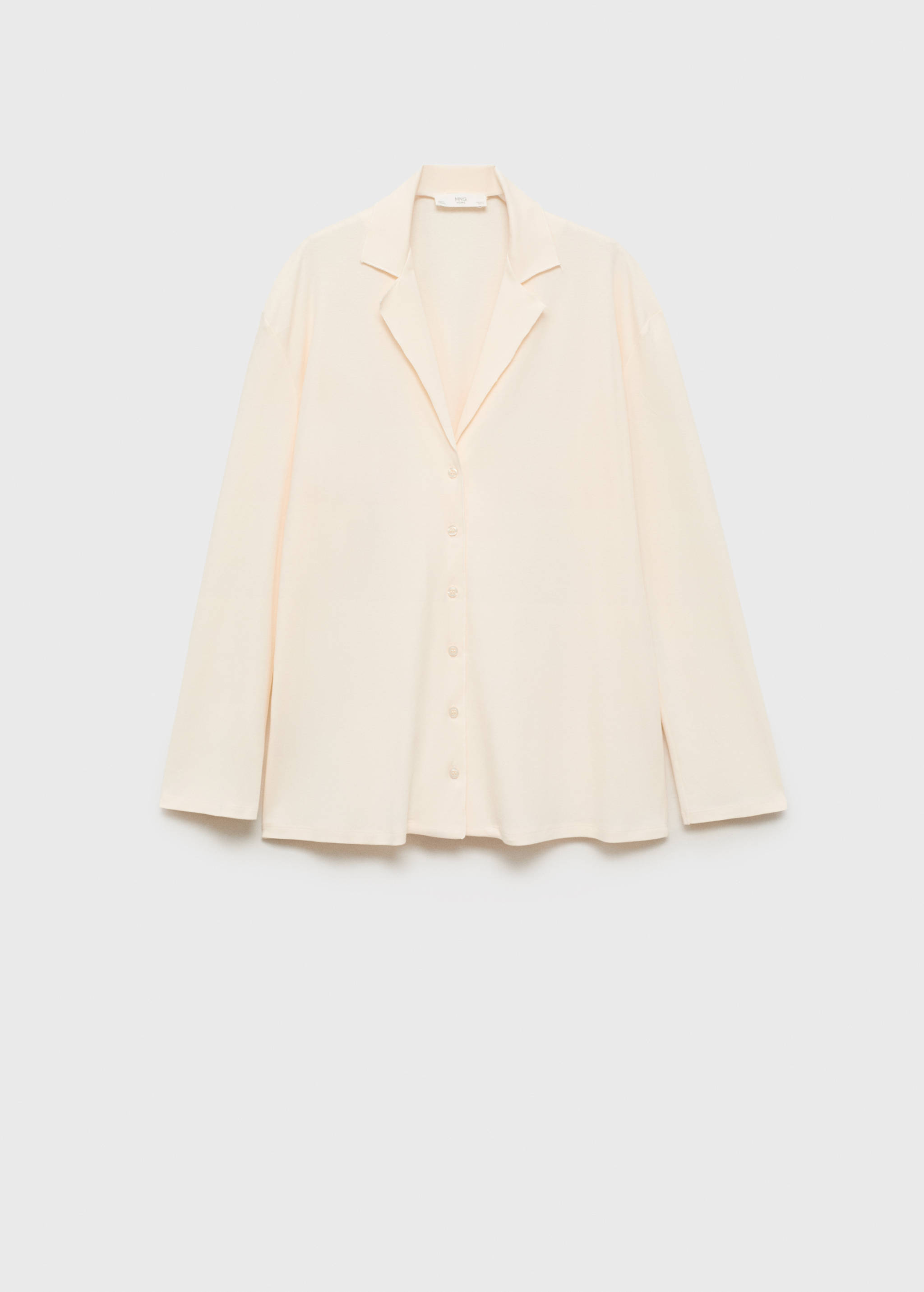 Plain cotton pyjama shirt - Article without model