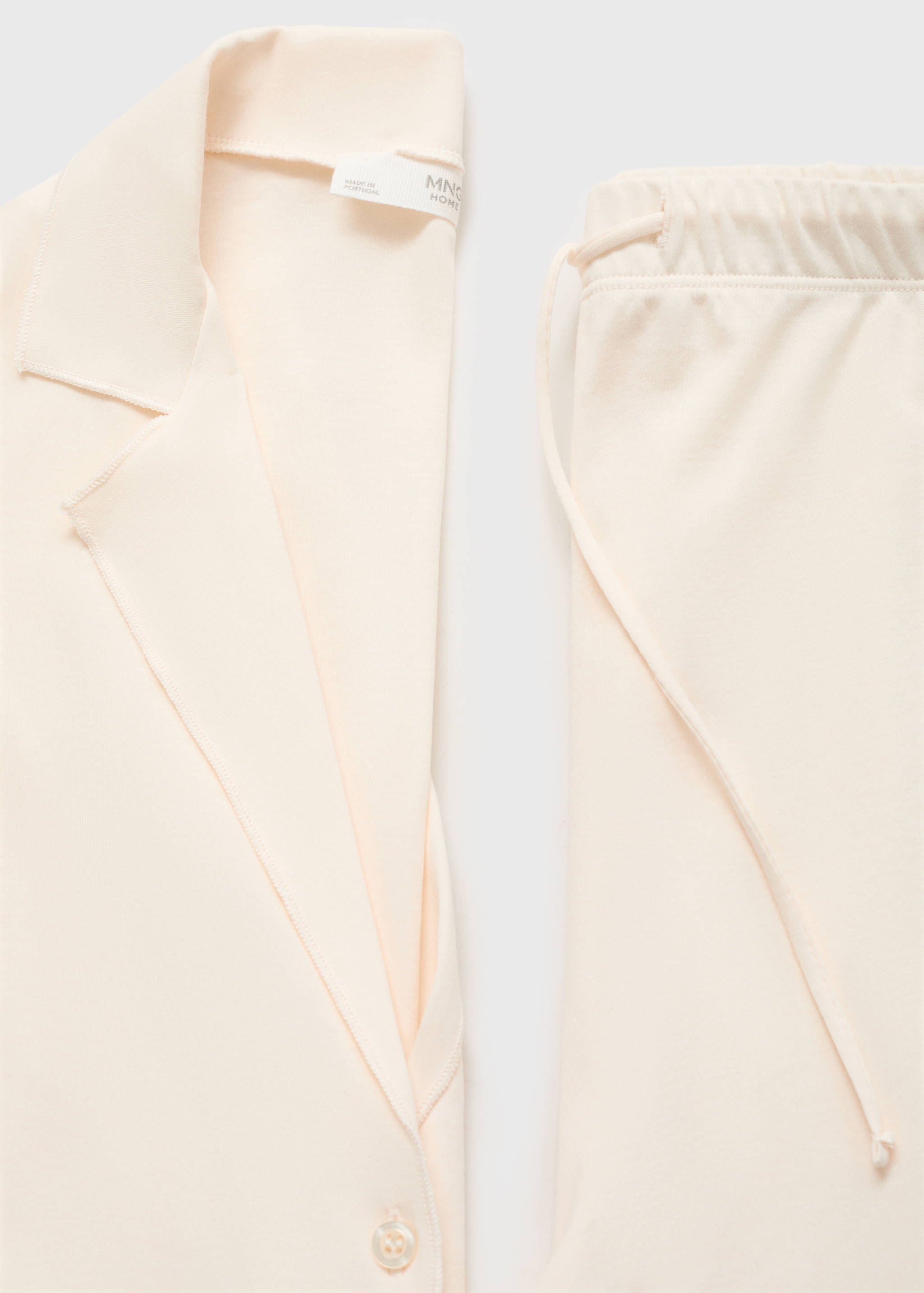 Plain cotton pyjama shirt - Details of the article 0