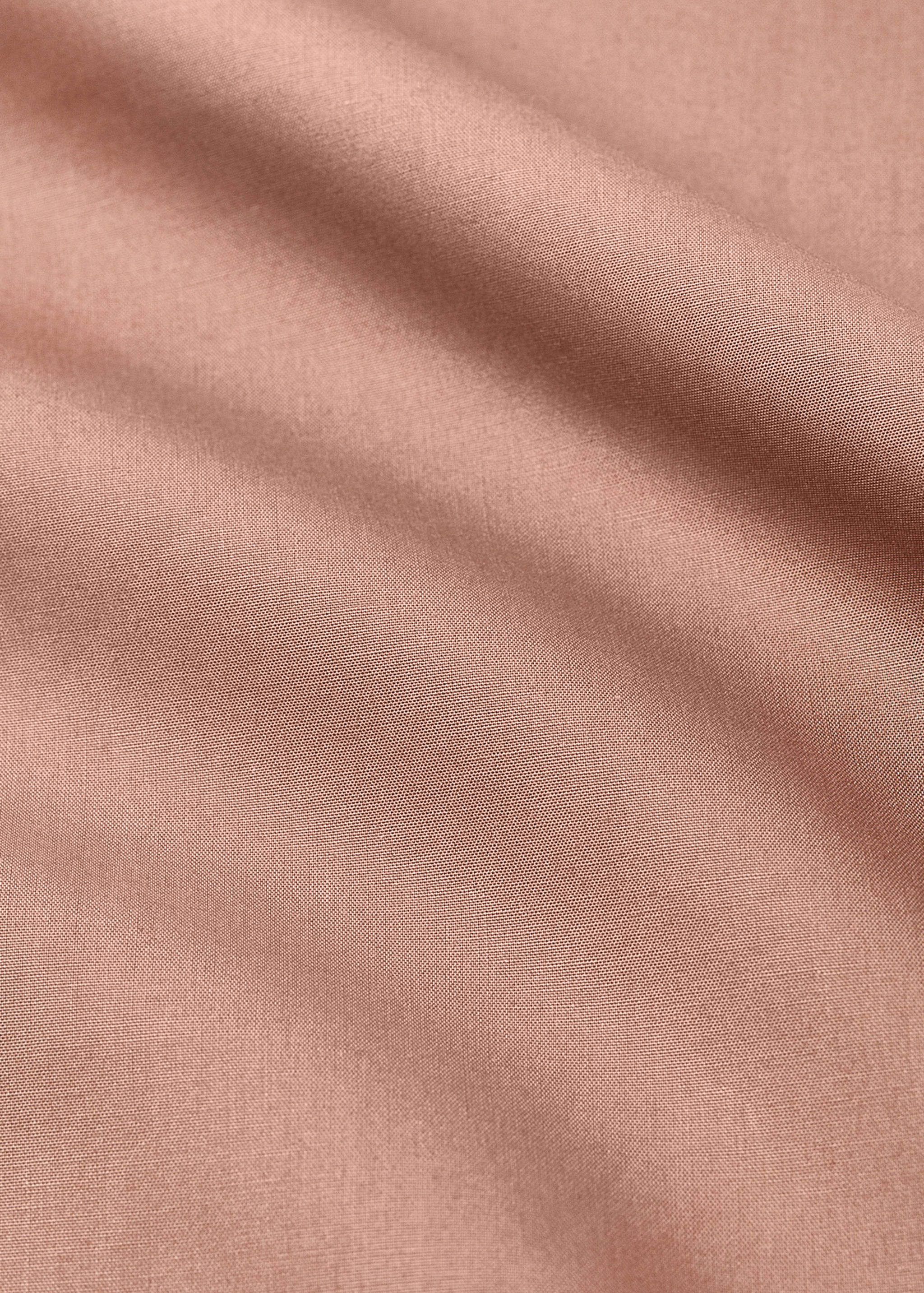 Reversible percale cotton top sheet with contrasting piping for cot - Details of the article 2