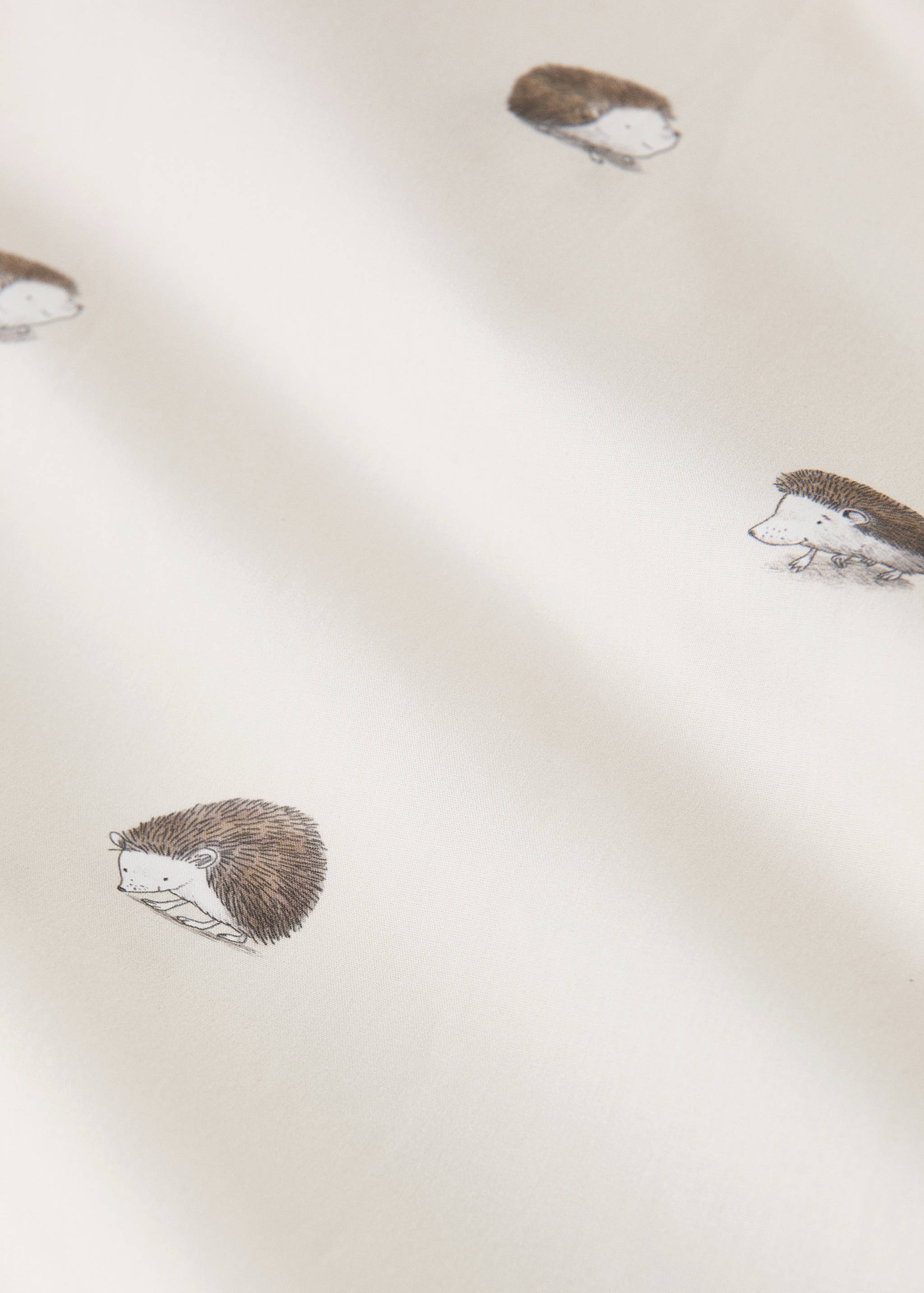 Housse de couette berceau percale de coton imprimé hérissons - Détail de l'article 1