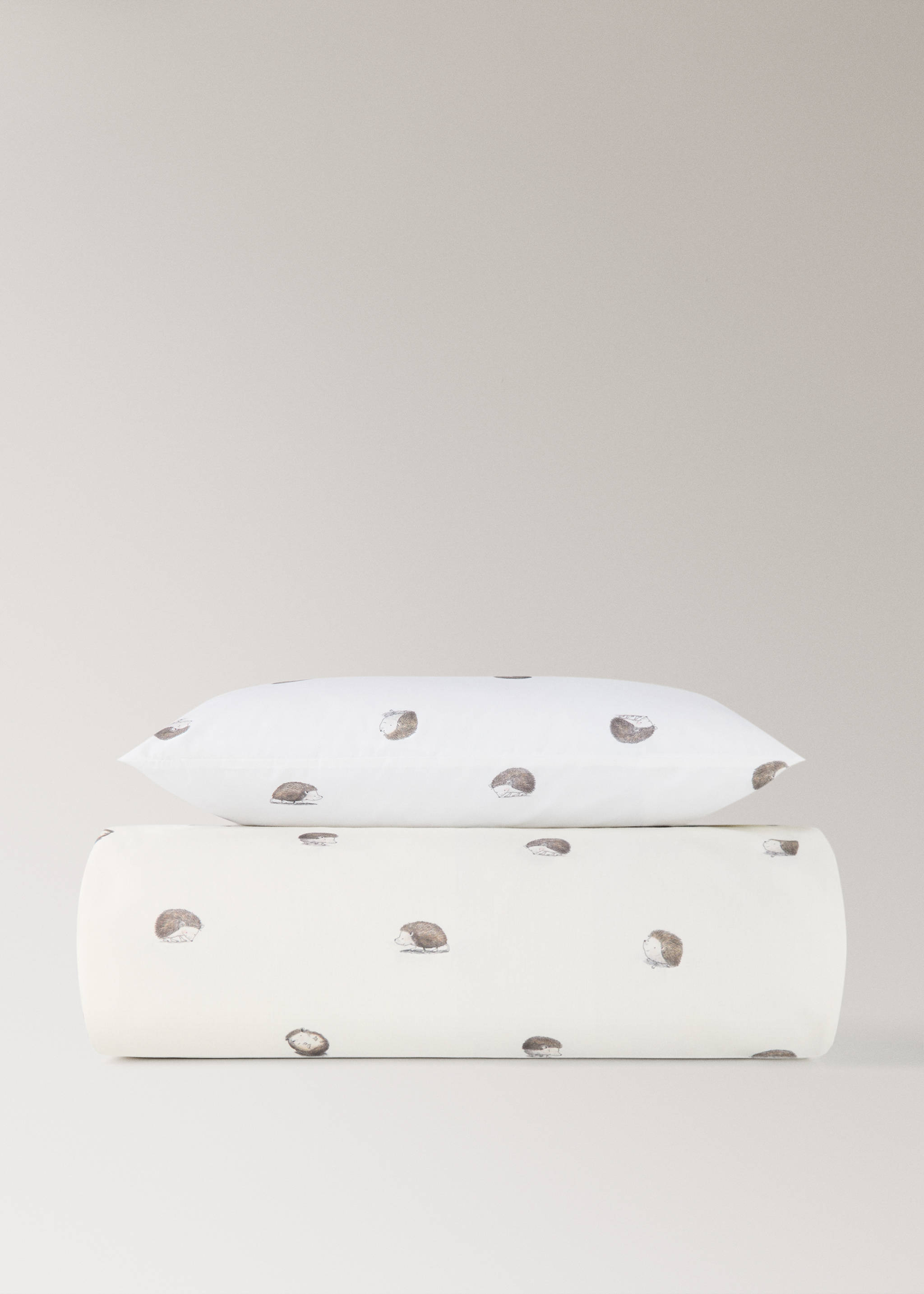 Housse de couette berceau percale de coton imprimé hérissons - Détail de l'article 4