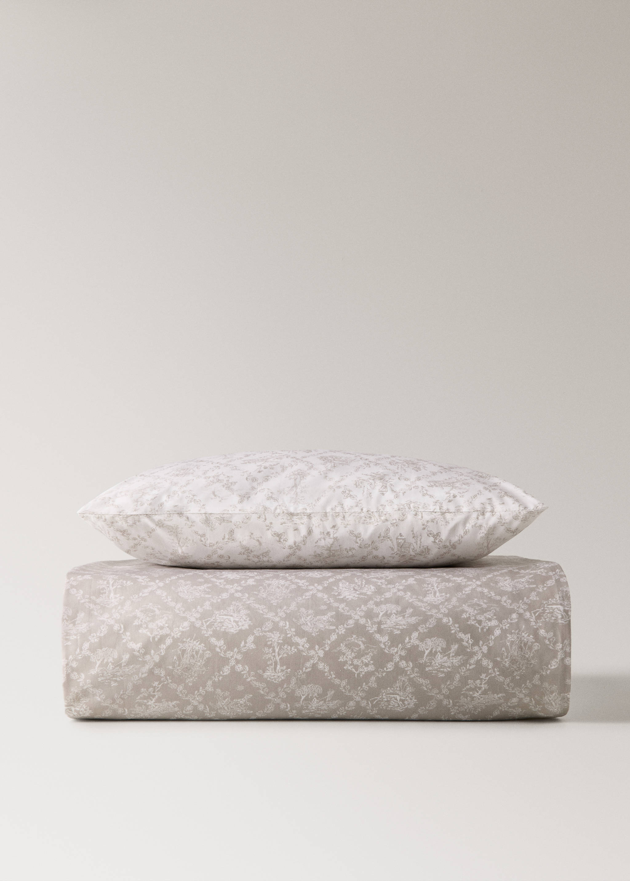 Toile de Jouy percale cotton duvet cover for cot - Details of the article 4