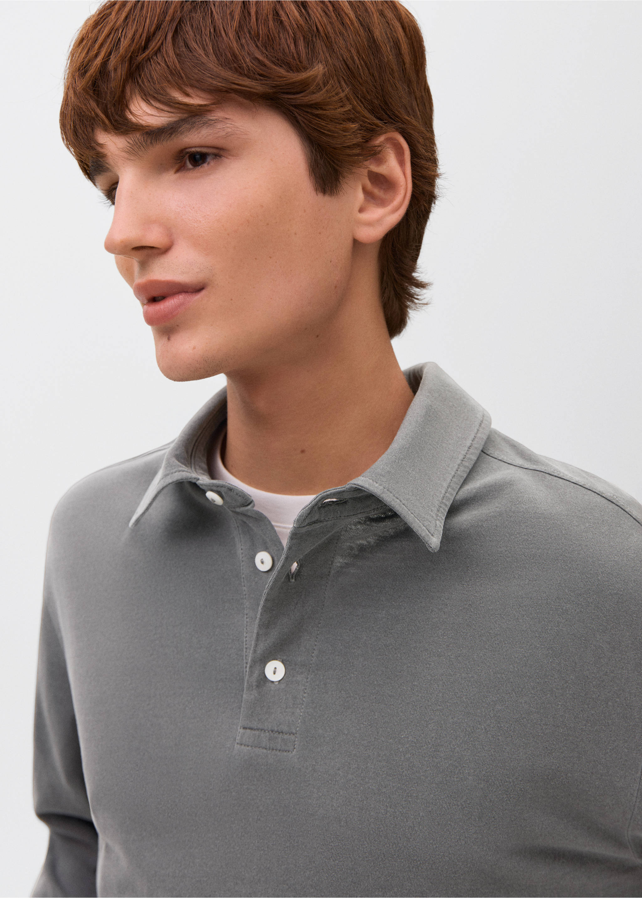 Polo básico algodón - Detalle del artículo 1, Gris antracita. Ref: 17091553-00.
