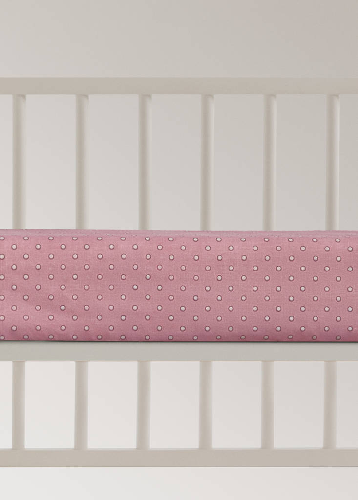 MANGO HOME - Drap-housse berceau coton à pois rose - 60x120x15cm