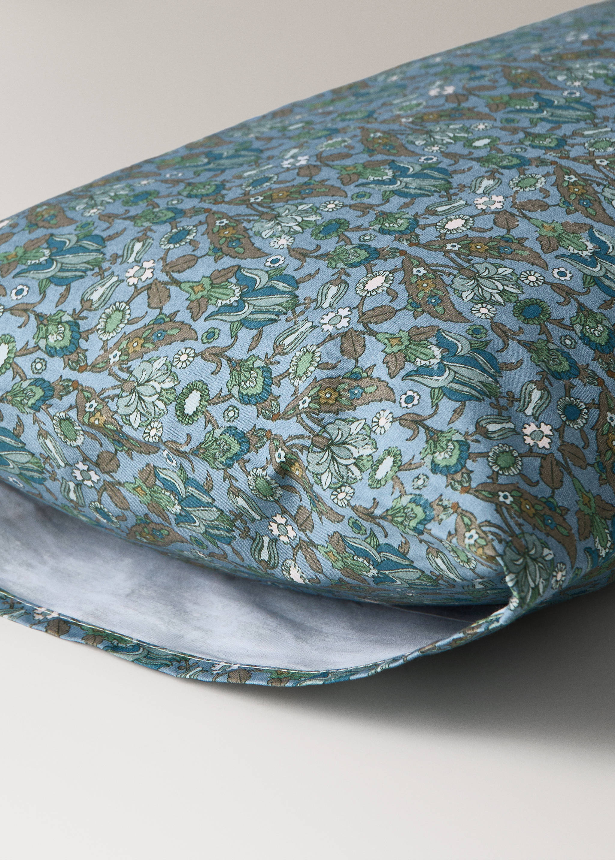 Barnkuddeöverdrag i bomullsperkal med småblommigt mönster 30 x 50 cm - Detaljer om artikeln 1