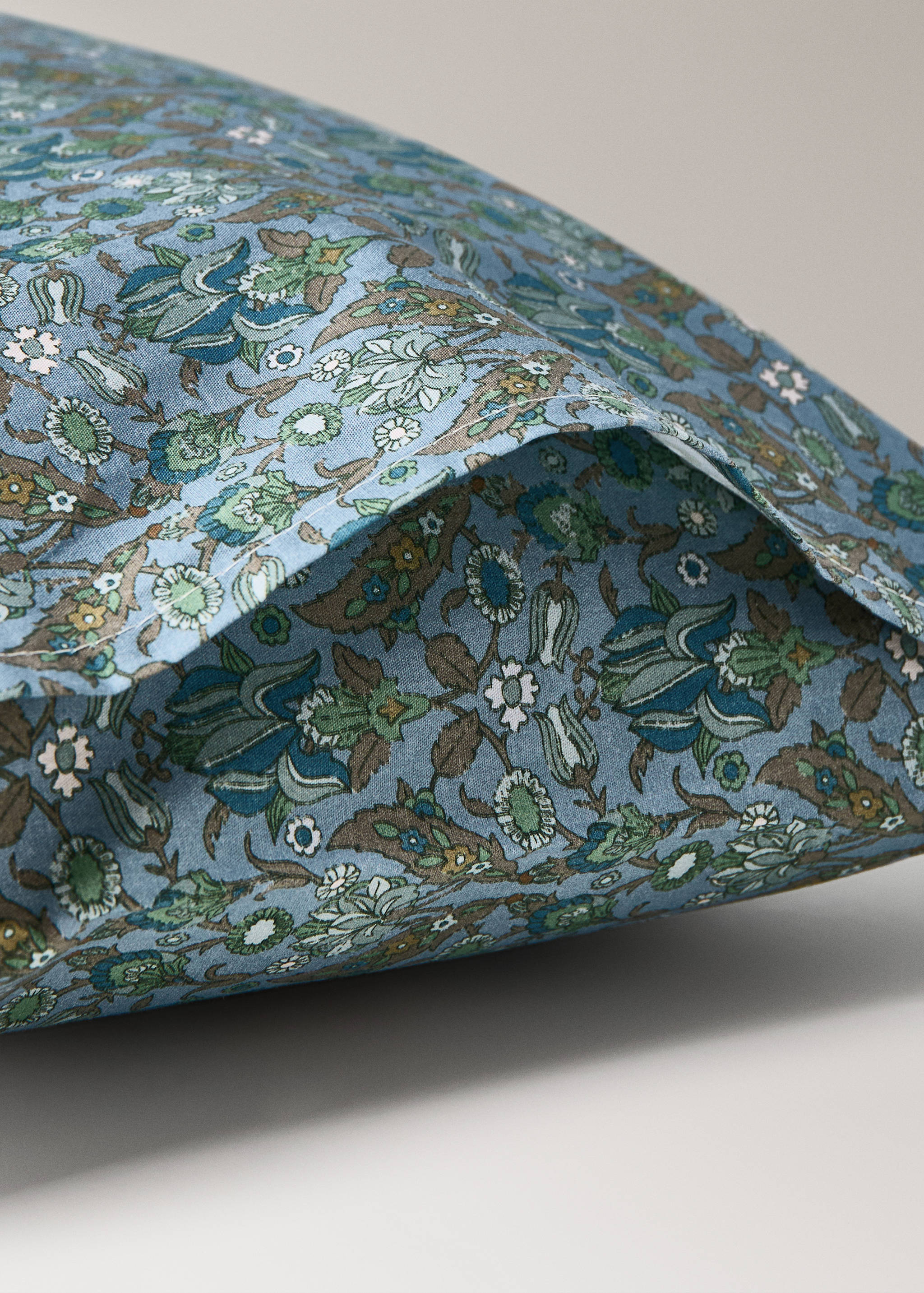 Barnkuddeöverdrag i bomullsperkal med småblommigt mönster 30 x 50 cm - Detaljer om artikeln 2