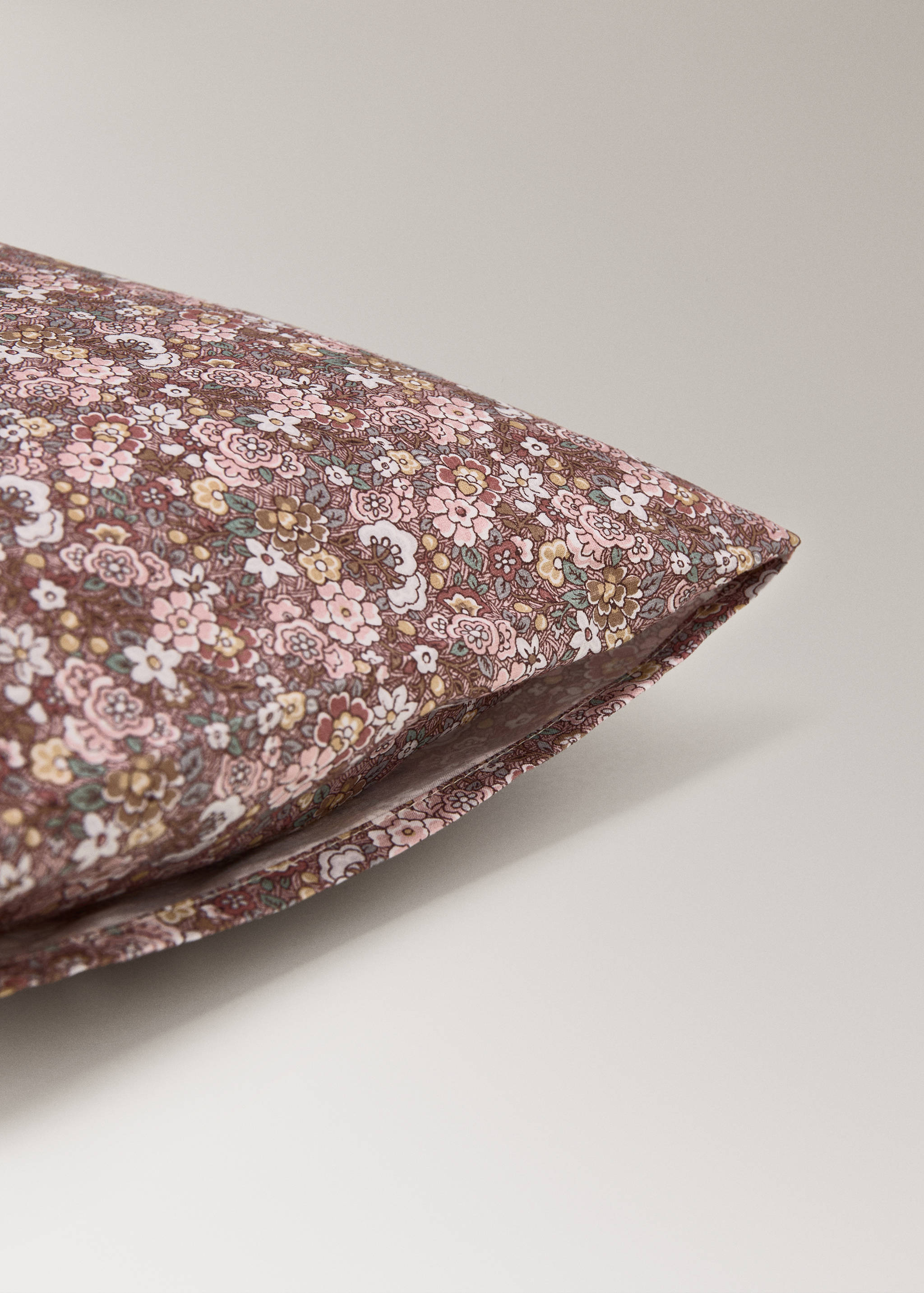Barnkuddeöverdrag i bomullsperkal med småblommigt mönster 30 x 50 cm - Detaljer om artikeln 1