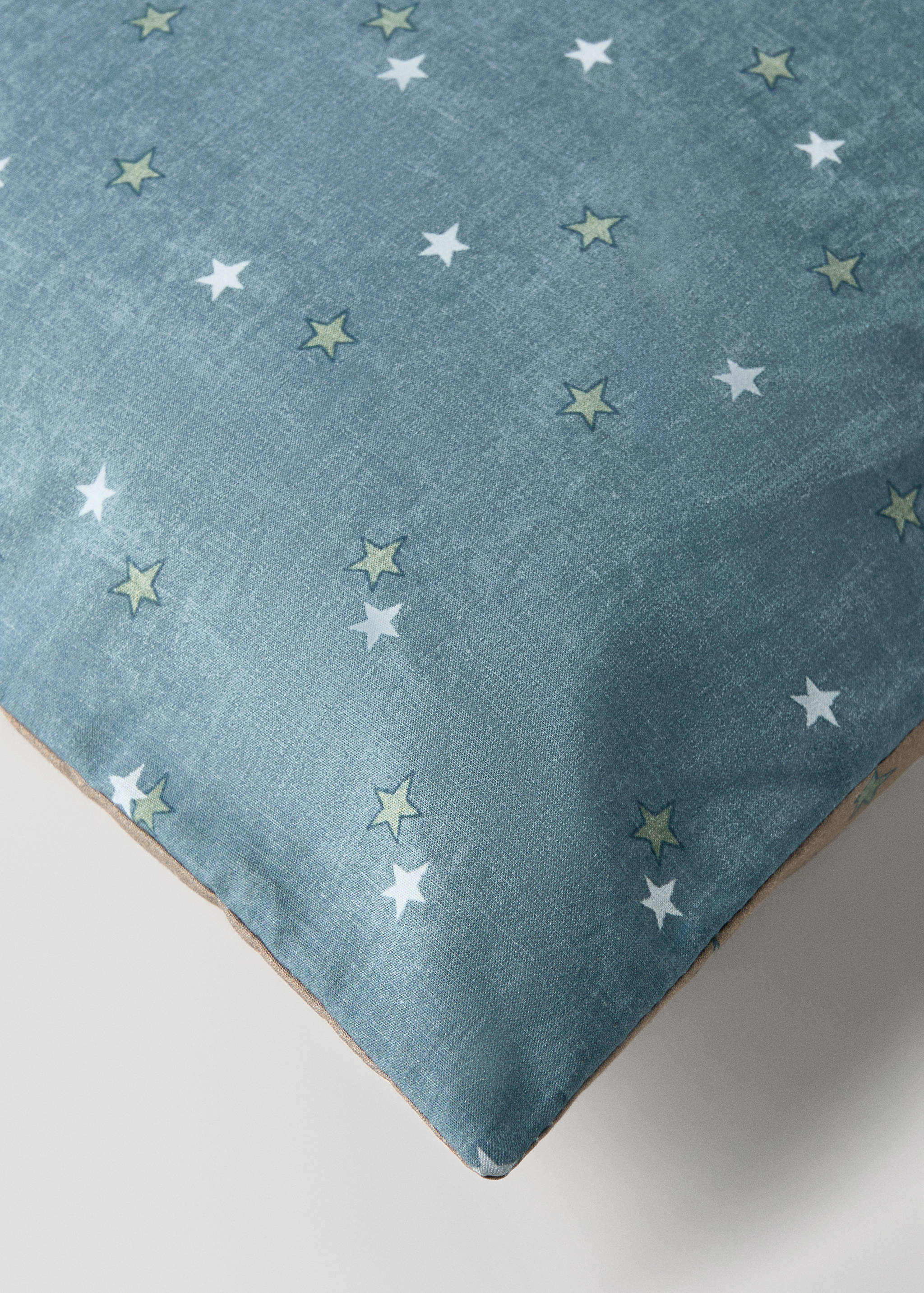 Reversible cotton percale cotton duvet cover with stars for crib - Details of the article 2