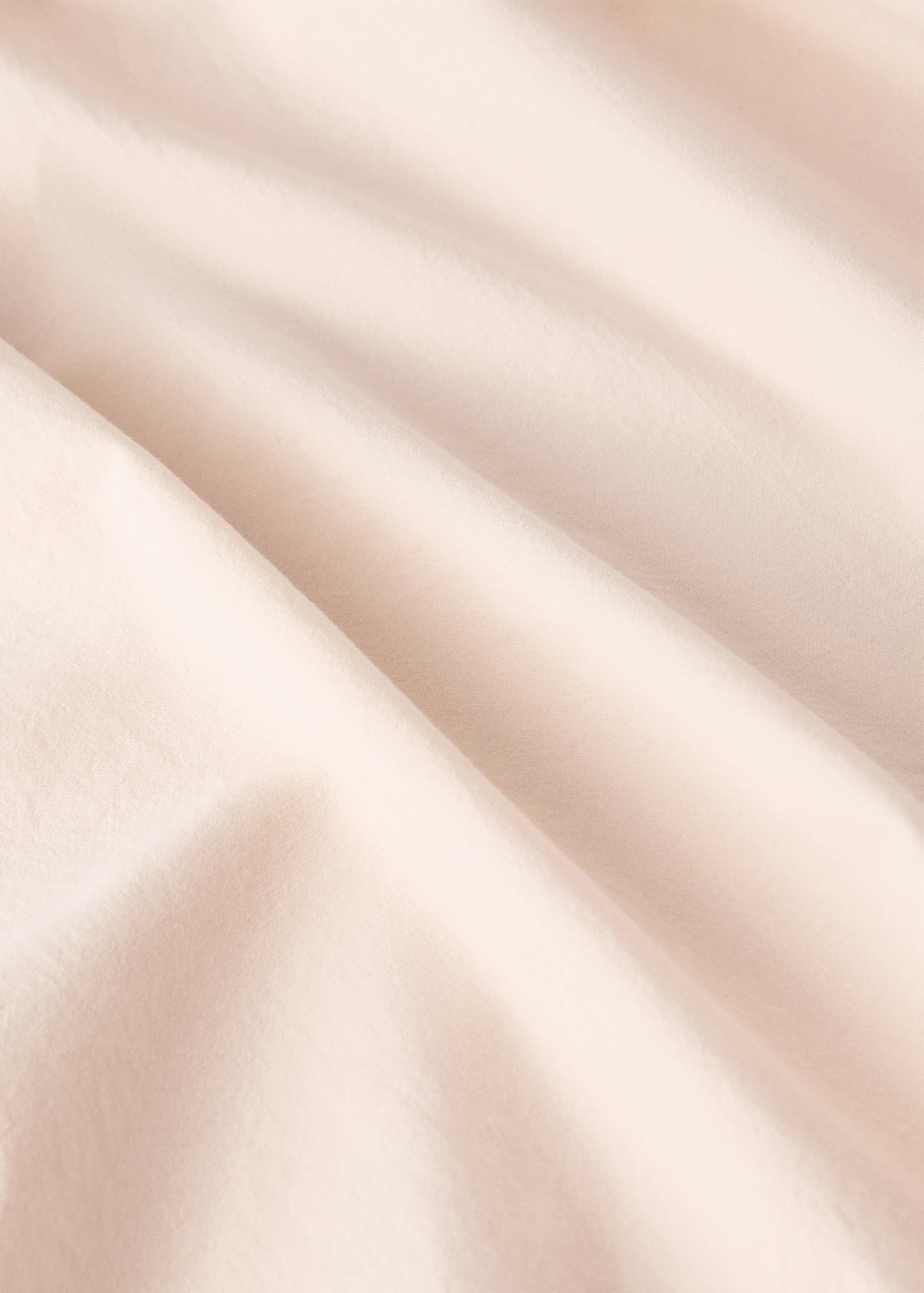 Washed cotton double-stitched fitted sheet for cot - Details of the article 2