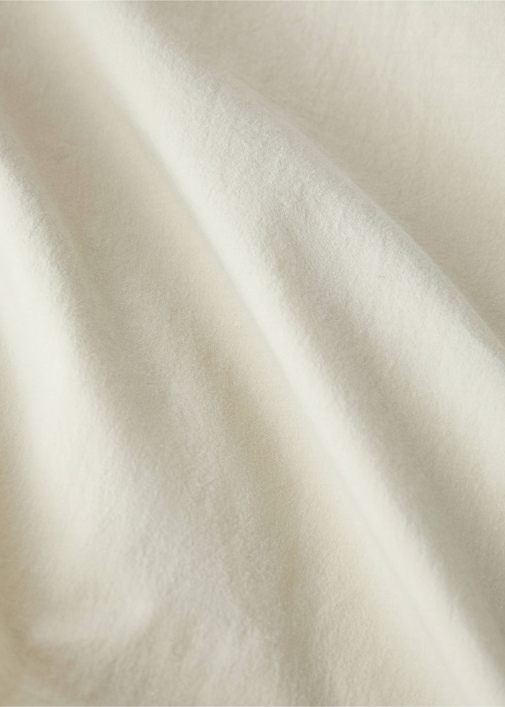 Washed cotton double-stitched fitted sheet for cot - Details of the article 2, Pastel Green. Ref: 17091564-00.