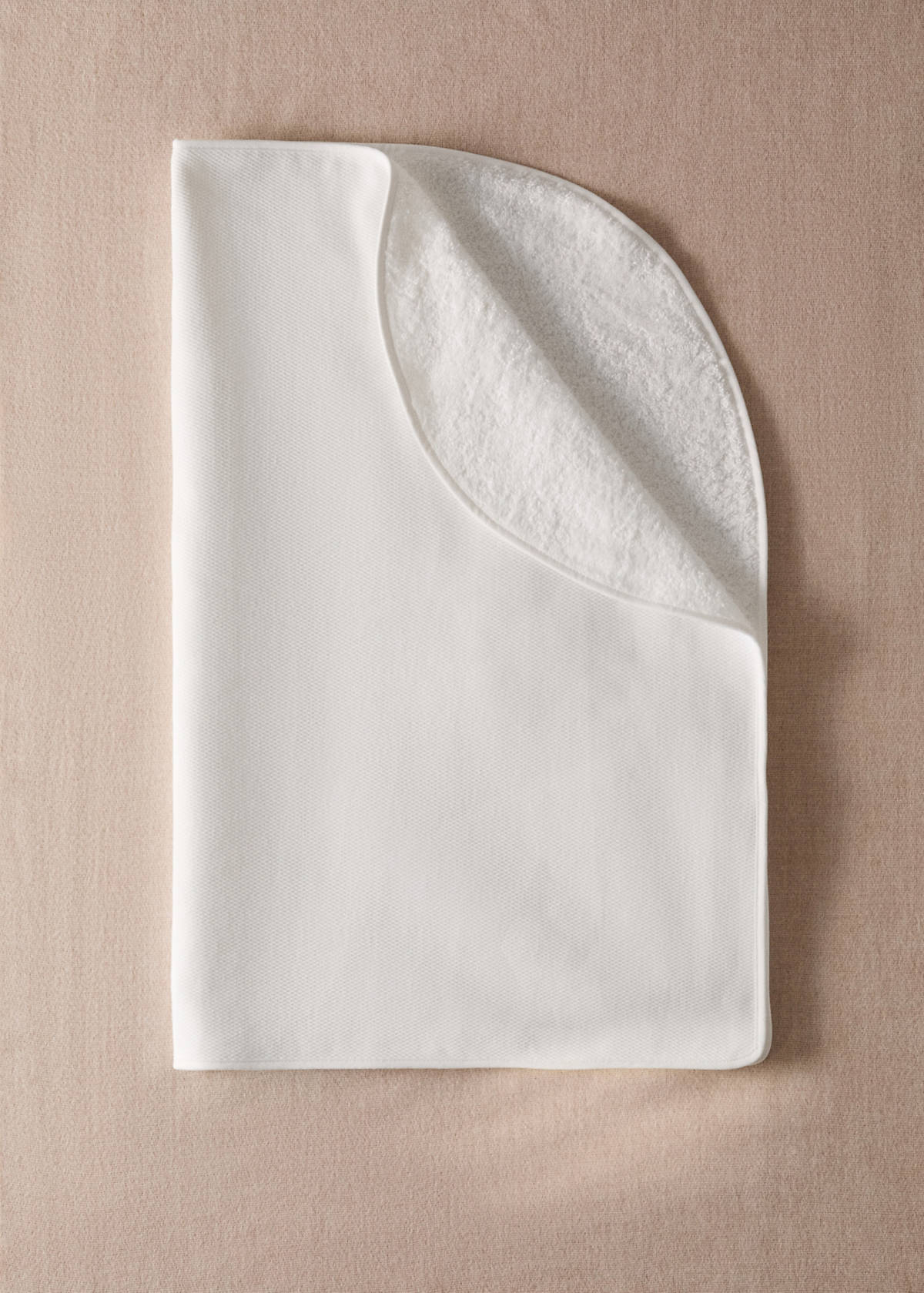 Cotton textured baby blanket — White