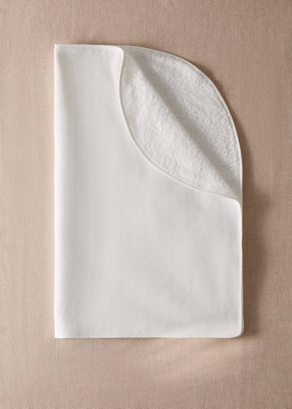 Cotton textured baby blanket — White