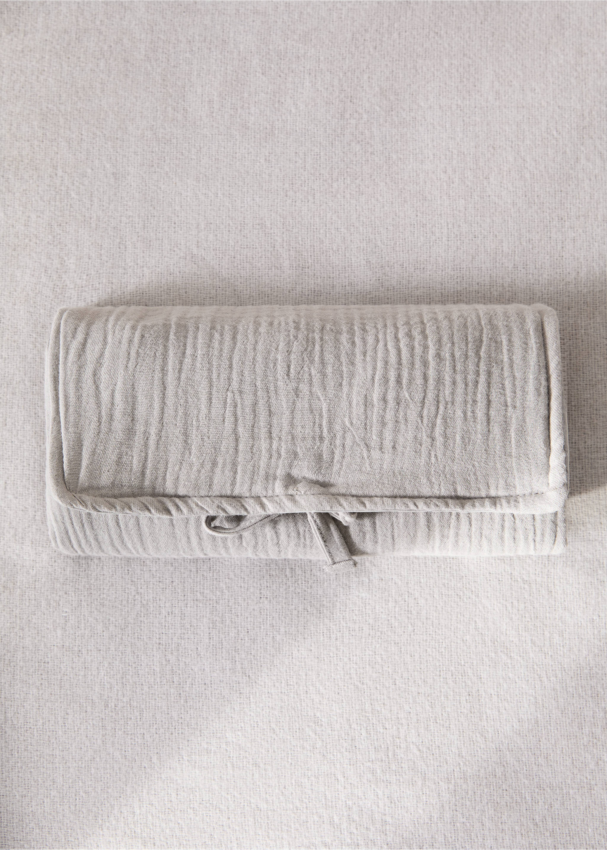 Cotton portable baby changing mat - General plane, Medium Brown. Ref: 17091571-00.